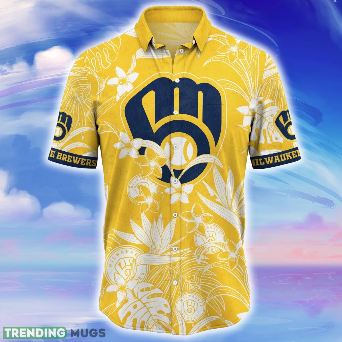 Milwaukee Brewers MLB Flower Hawaiian Shirt For Men Women Impressive Gift For Fans Hawaiian Shirt Milwaukee Brewers MLB Flower Hawaiian Shirt For Men Women Impressive Gift For Fans Hawaiian Shirt