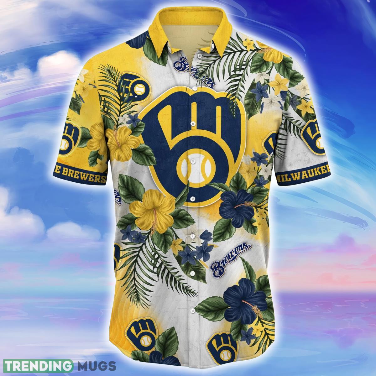 Milwaukee Brewers MLB Flower Hawaiian Shirt For Men Women Style Gift For Fans Hawaiian Shirt Milwaukee Brewers MLB Flower Hawaiian Shirt For Men Women Style Gift For Fans Hawaiian Shirt