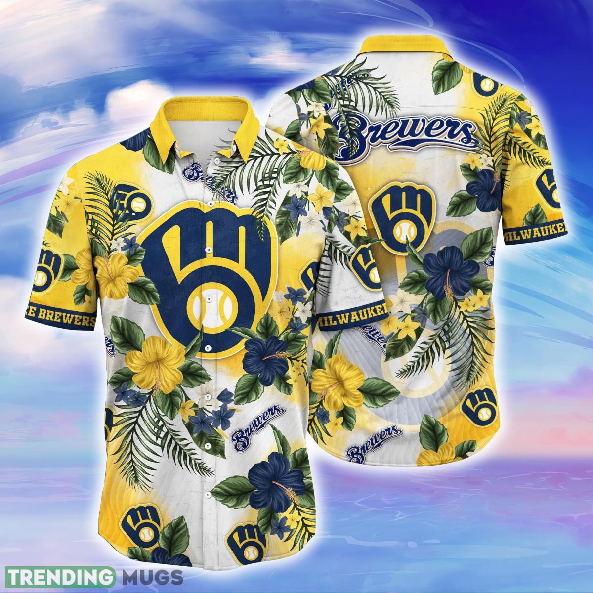 Milwaukee Brewers MLB Flower Hawaiian Shirt For Men Women Style Gift For Fans Product Photo 1 Milwaukee Brewers MLB Flower Hawaiian Shirt For Men Women Style Gift For Fans Product Photo 1