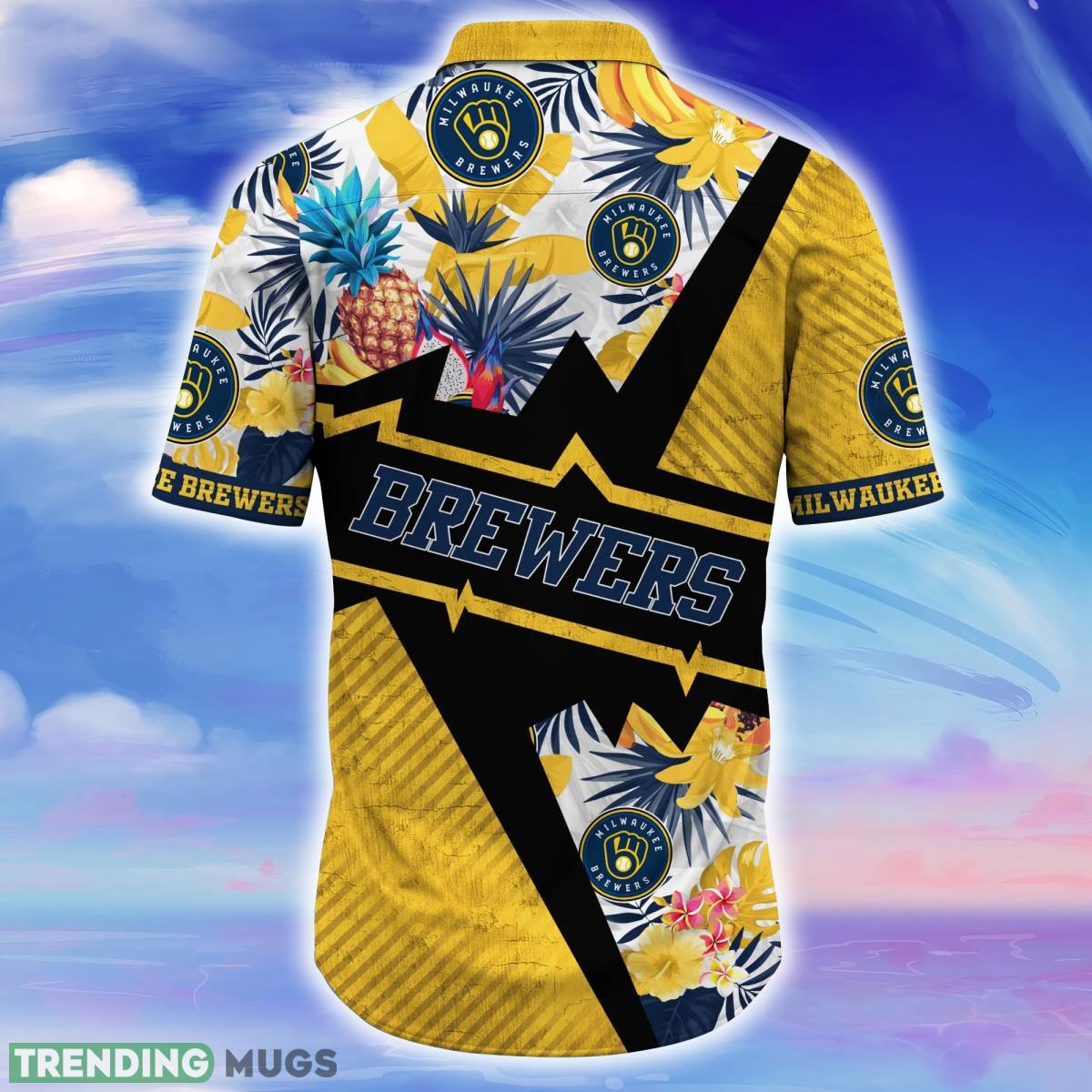Milwaukee Brewers MLB Flower Hawaiian Shirt Gift For Men Women Fans Hawaiian Shirt Milwaukee Brewers MLB Flower Hawaiian Shirt Gift For Men Women Fans Hawaiian Shirt