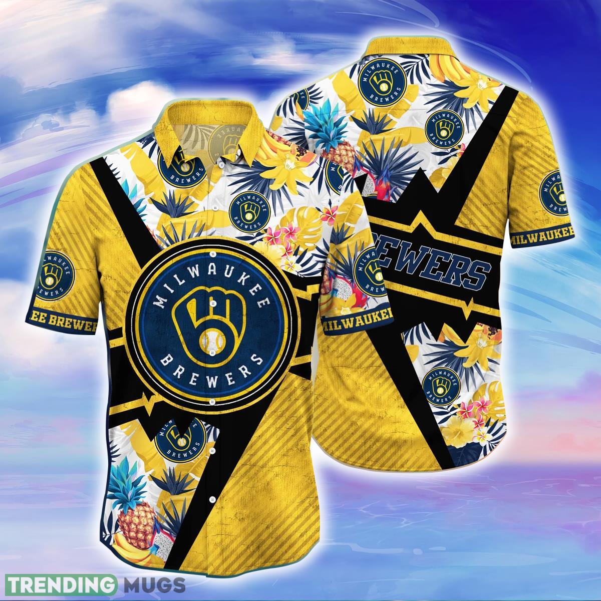 Milwaukee Brewers MLB Flower Hawaiian Shirt Gift For Men Women Fans Product Photo 1