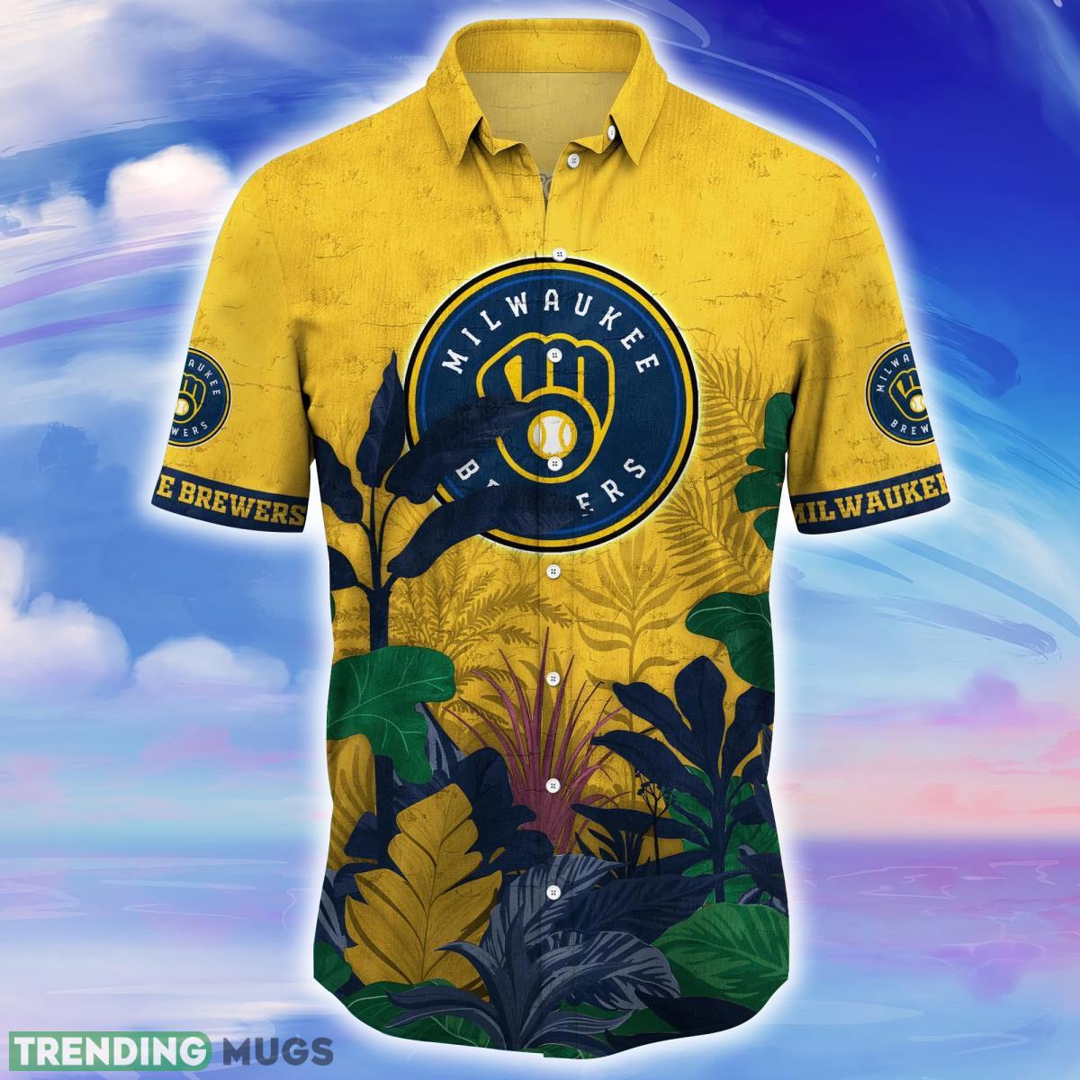 Milwaukee Brewers MLB Flower Hawaiian Shirt Great Gift For Men Women Fans Hawaiian Shirt Milwaukee Brewers MLB Flower Hawaiian Shirt Great Gift For Men Women Fans Hawaiian Shirt