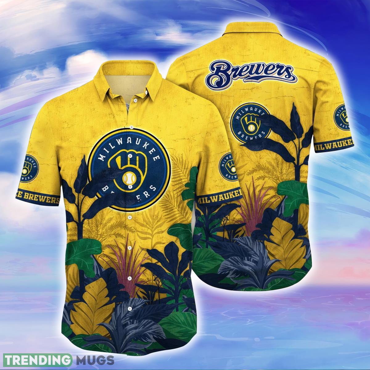 Milwaukee Brewers MLB Flower Hawaiian Shirt Great Gift For Men Women Fans Product Photo 1