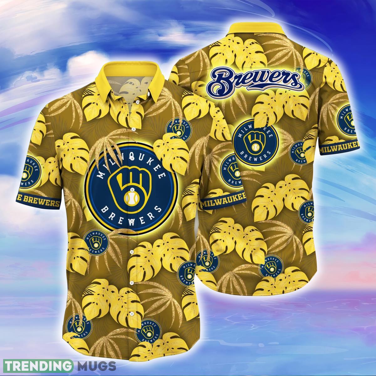 Milwaukee Brewers MLB Flower Hawaiian Shirt Impressive Gift For Fans Product Photo 1