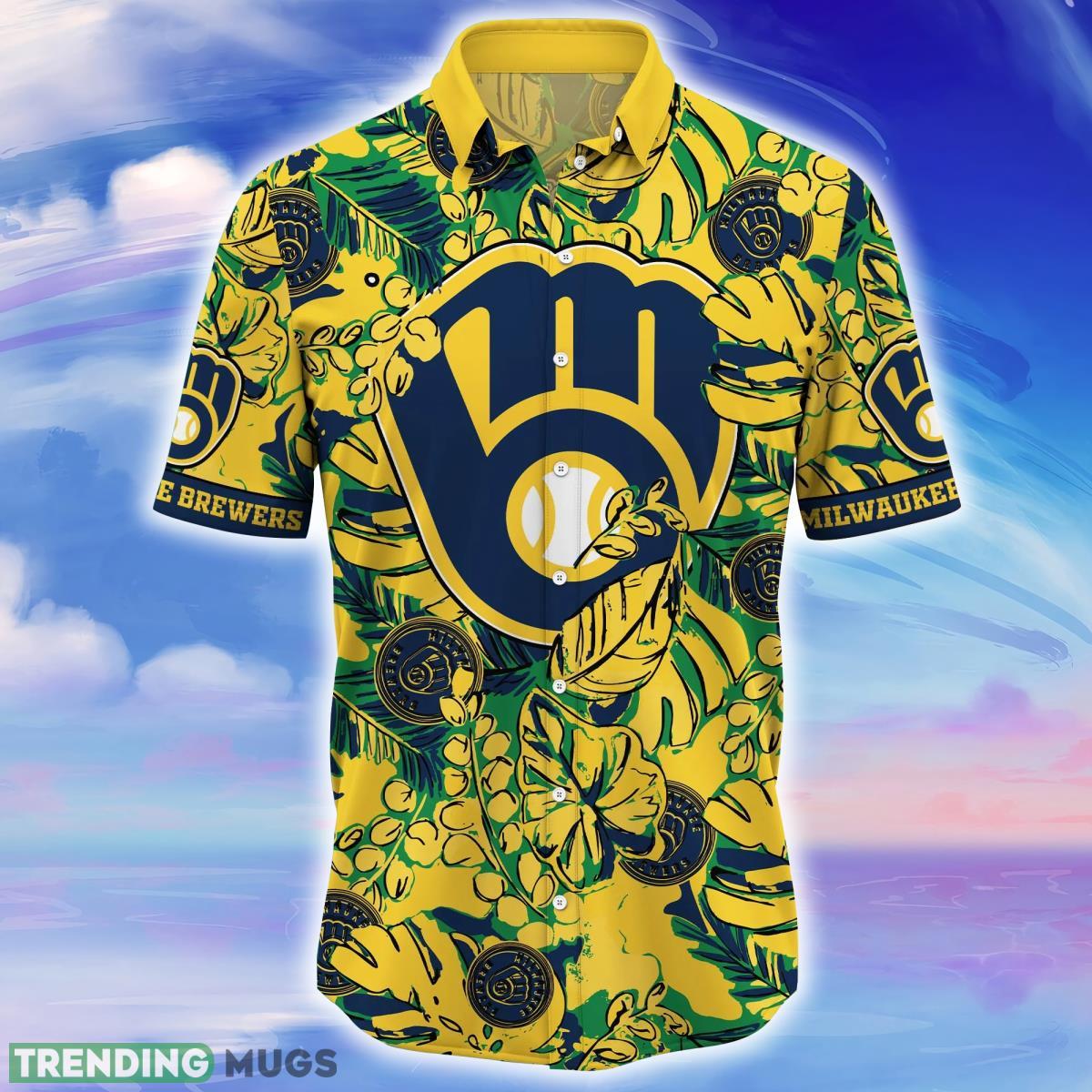 Milwaukee Brewers MLB Flower Hawaiian Shirt Special Gift For Fans Hawaiian Shirt Milwaukee Brewers MLB Flower Hawaiian Shirt Special Gift For Fans Hawaiian Shirt