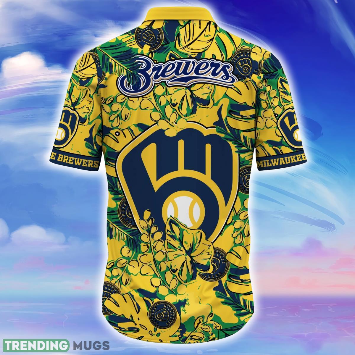 Milwaukee Brewers MLB Flower Hawaiian Shirt Special Gift For Fans Hawaiian Shirt Milwaukee Brewers MLB Flower Hawaiian Shirt Special Gift For Fans Hawaiian Shirt