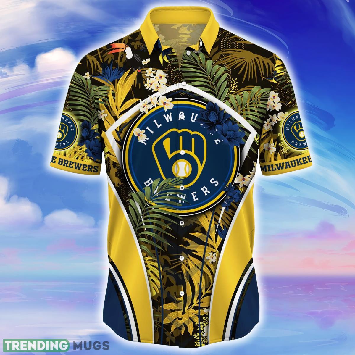 Milwaukee Brewers MLB Flower Hawaiian Shirt Special Gift For Men Women Fans Hawaiian Shirt Milwaukee Brewers MLB Flower Hawaiian Shirt Special Gift For Men Women Fans Hawaiian Shirt