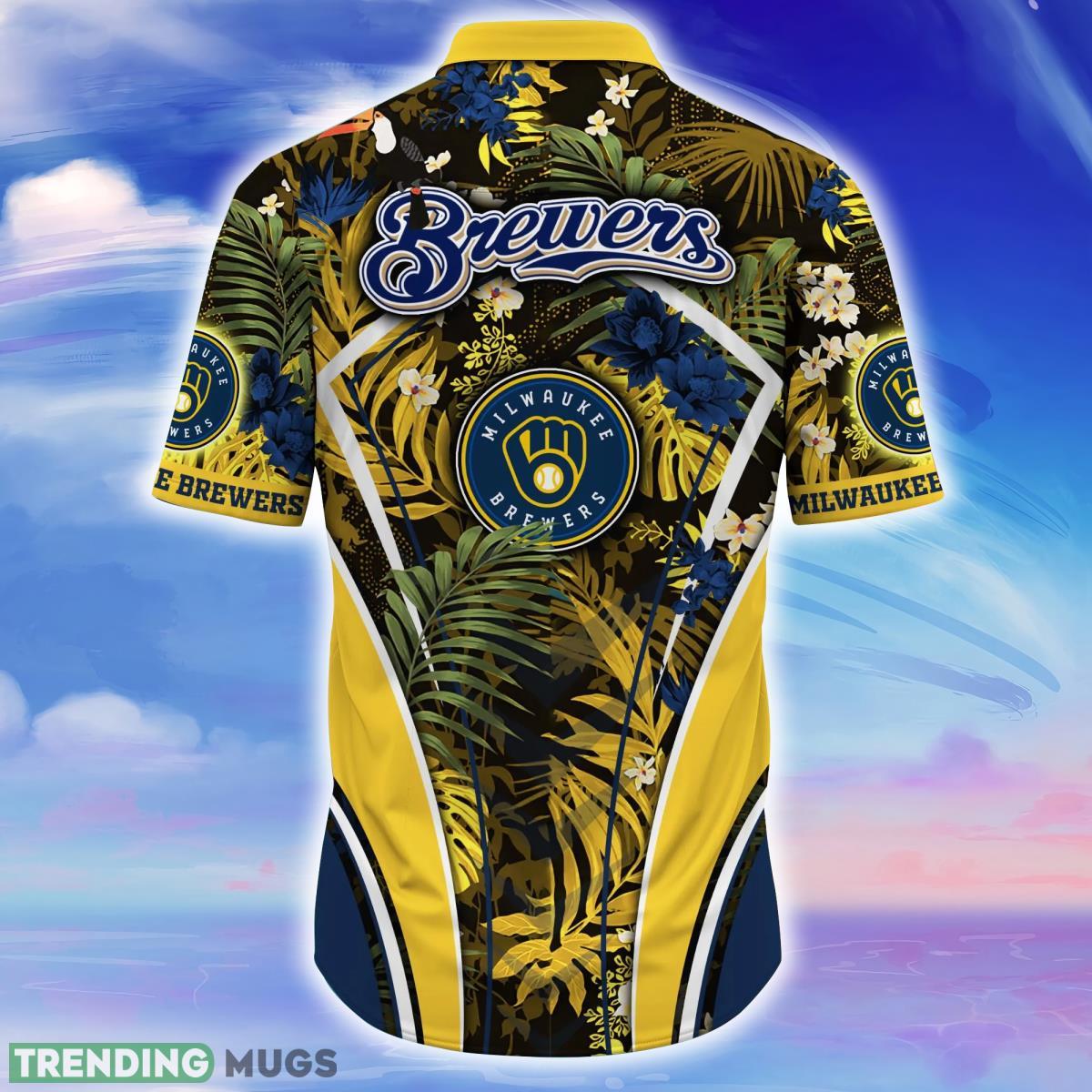 Milwaukee Brewers MLB Flower Hawaiian Shirt Special Gift For Men Women Fans Hawaiian Shirt Milwaukee Brewers MLB Flower Hawaiian Shirt Special Gift For Men Women Fans Hawaiian Shirt