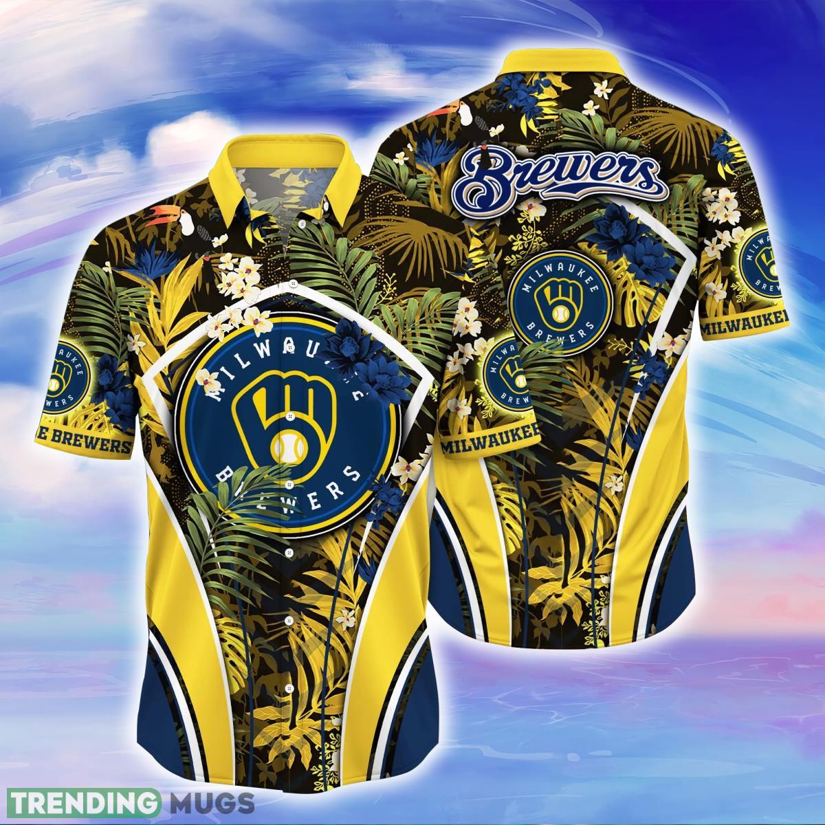 Milwaukee Brewers MLB Flower Hawaiian Shirt Special Gift For Men Women  Fans Product Photo 1