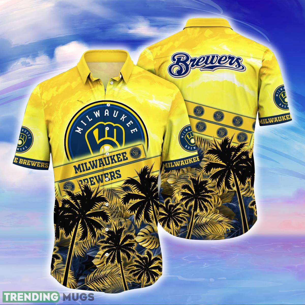 Milwaukee Brewers MLB Flower Hawaiian Shirt Style Gift For Fans Product Photo 1