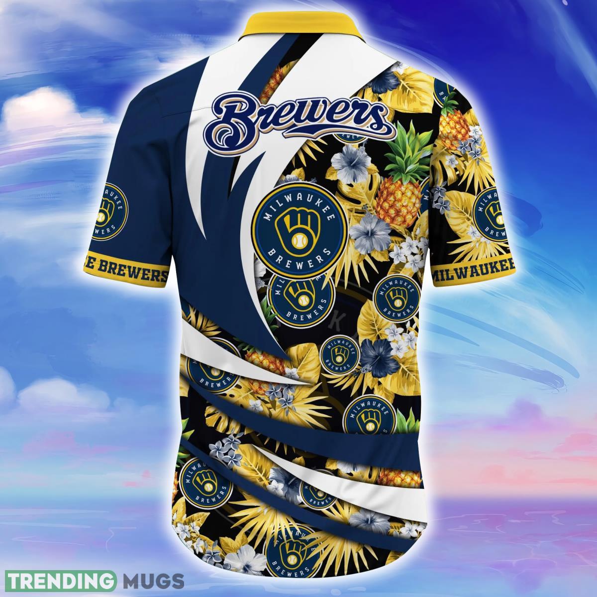 Milwaukee Brewers MLB Flower Hawaiian Shirt Style Gift For Men Women Fans Hawaiian Shirt Milwaukee Brewers MLB Flower Hawaiian Shirt Style Gift For Men Women Fans Hawaiian Shirt