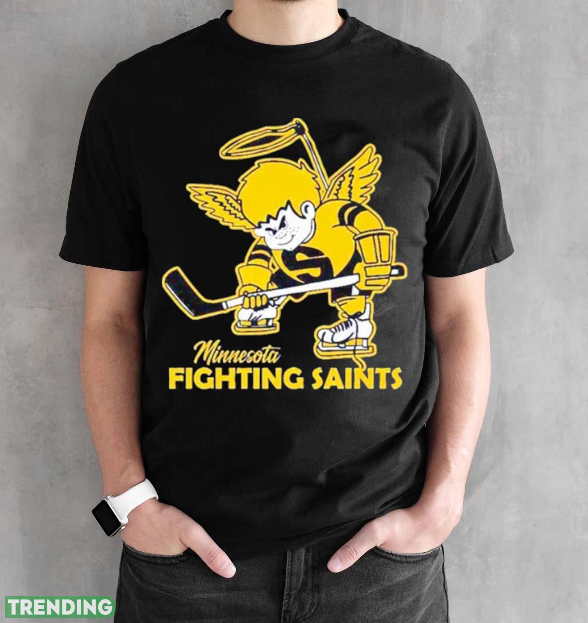 minnesota Fighting Saints hockey mascot shirt Dark Shirt minnesota Fighting Saints hockey mascot shirt Dark Shirt