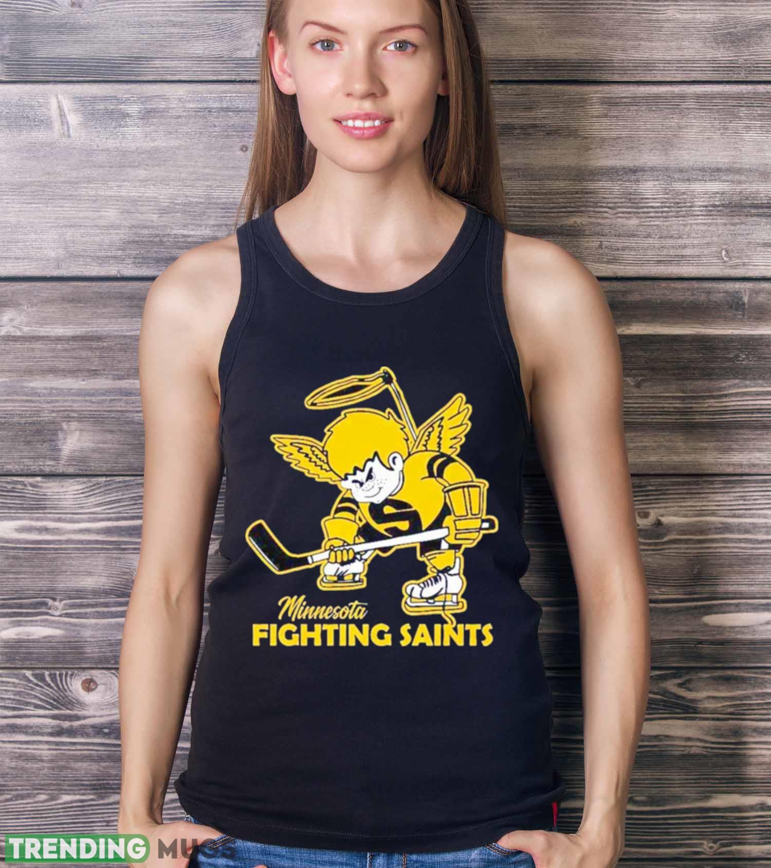 minnesota Fighting Saints hockey mascot shirt Dark Shirt minnesota Fighting Saints hockey mascot shirt Dark Shirt