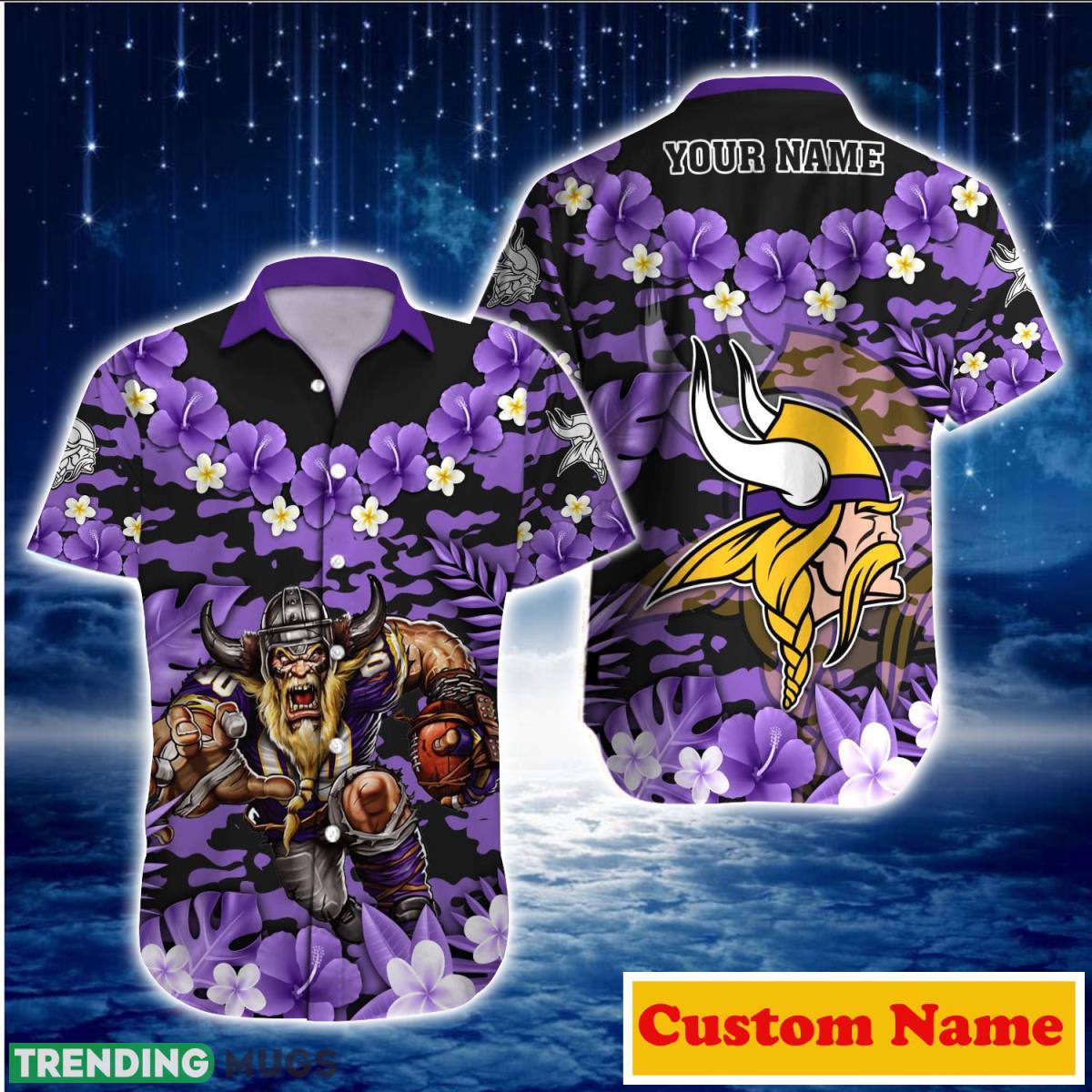 Minnesota Vikings NFL Custom Name Hawaiian Shirt For Men And Women Impressive Gift For Real Fans Product Photo 1