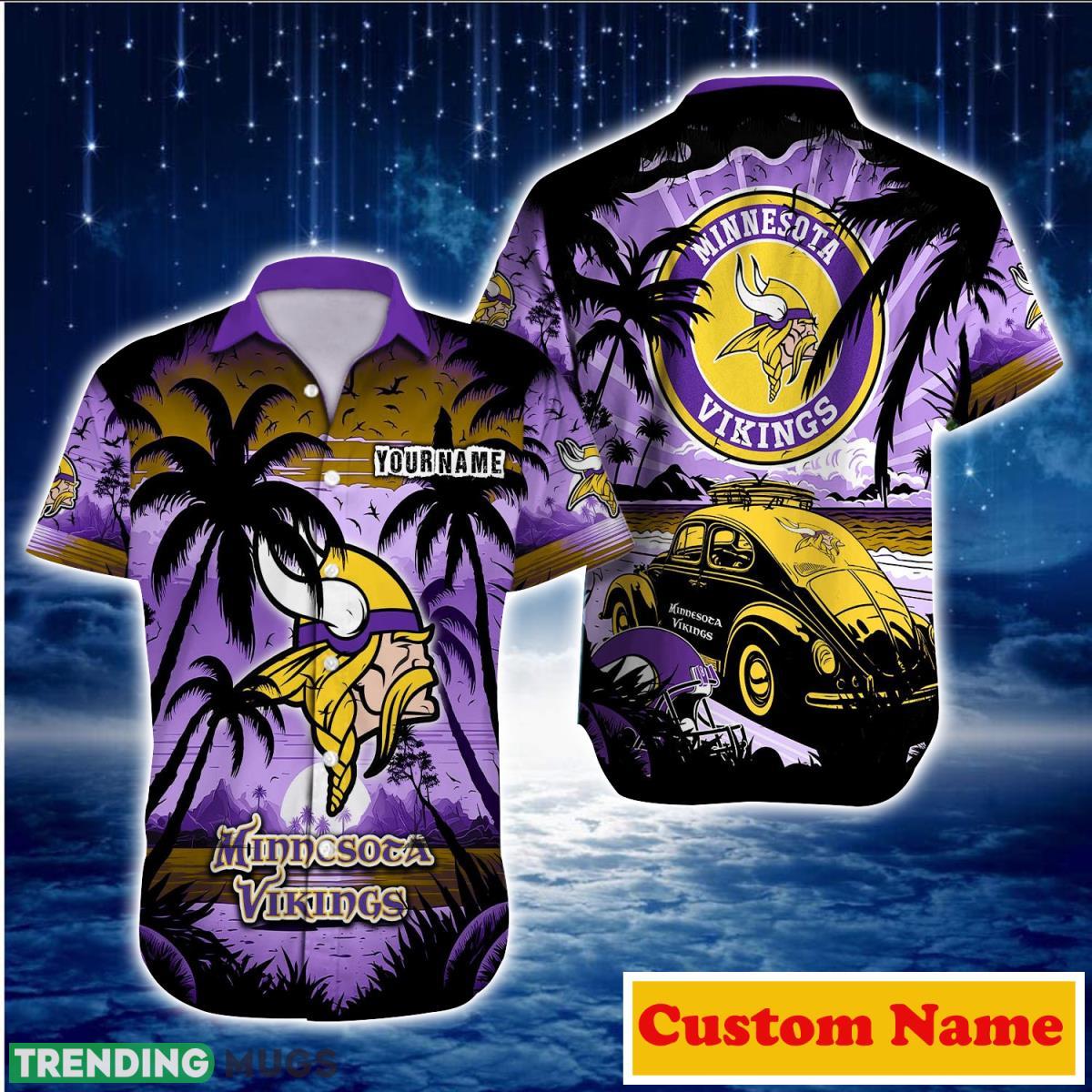 Minnesota Vikings NFL Custom Name Hawaiian Shirt For Men And Women Style Gift For Fans Product Photo 1