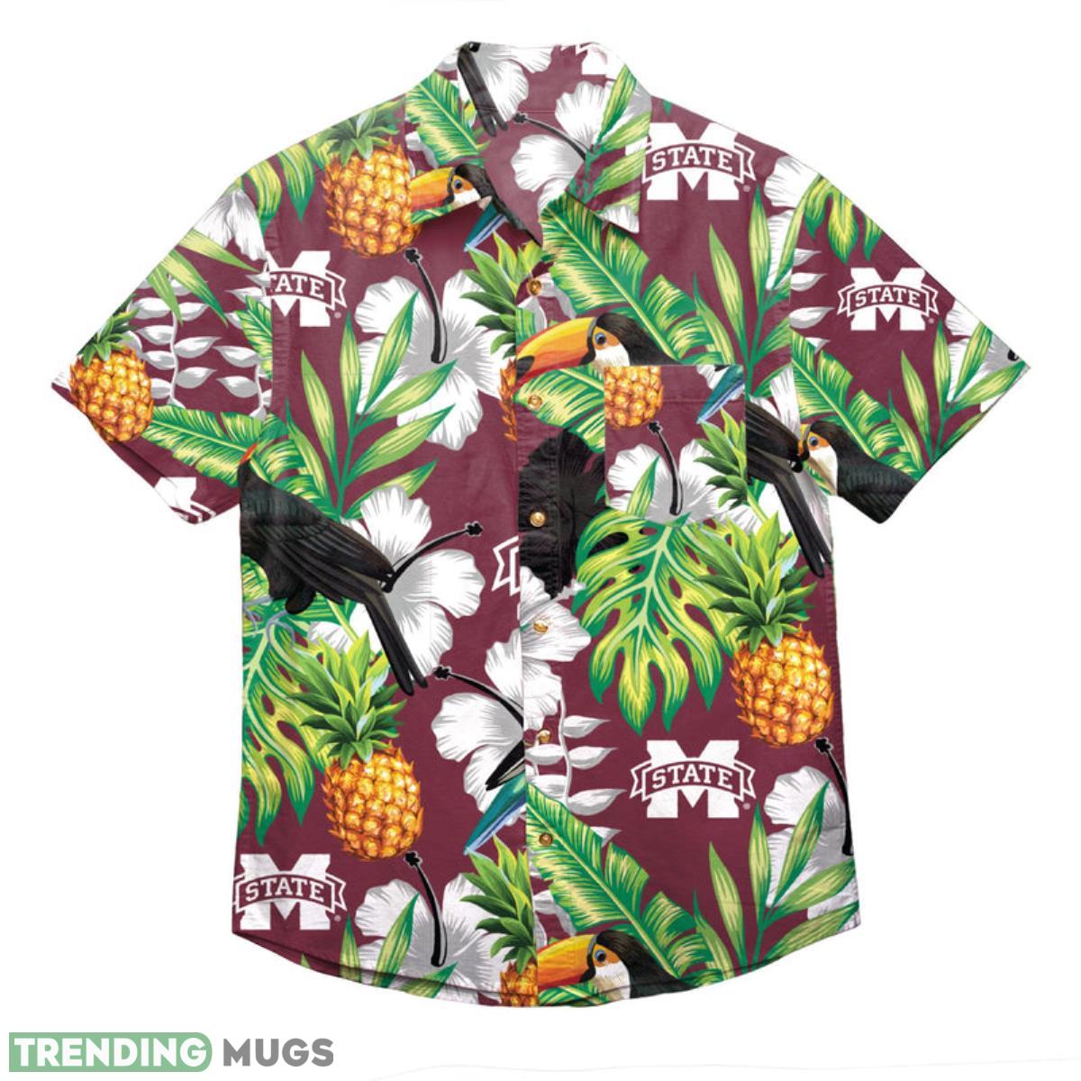 Mississippi State Bulldogs NCAA Floral Button Up Shirt Product Photo 1