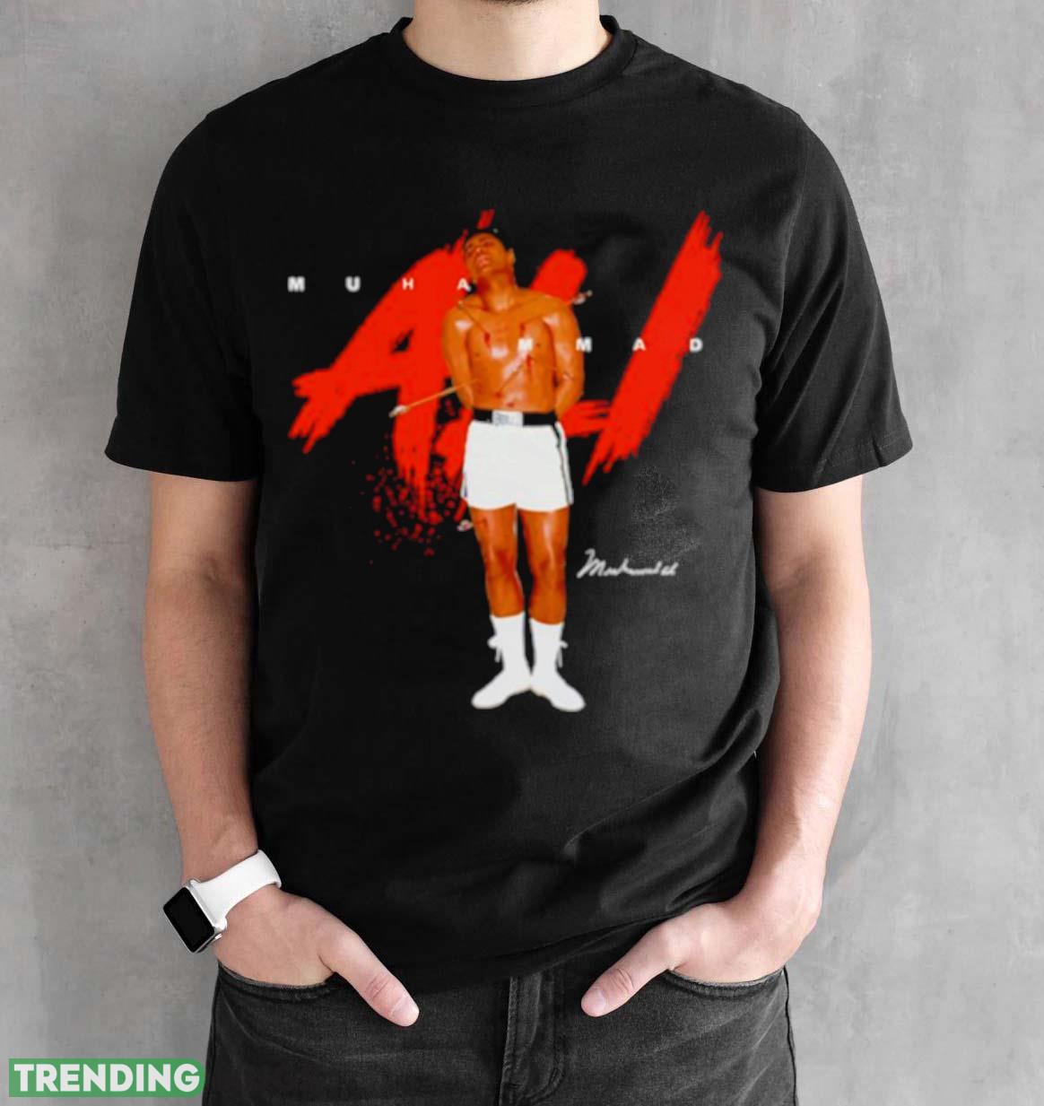 Muhammad Ali Boxing signature shirt Dark Shirt Muhammad Ali Boxing signature shirt Dark Shirt