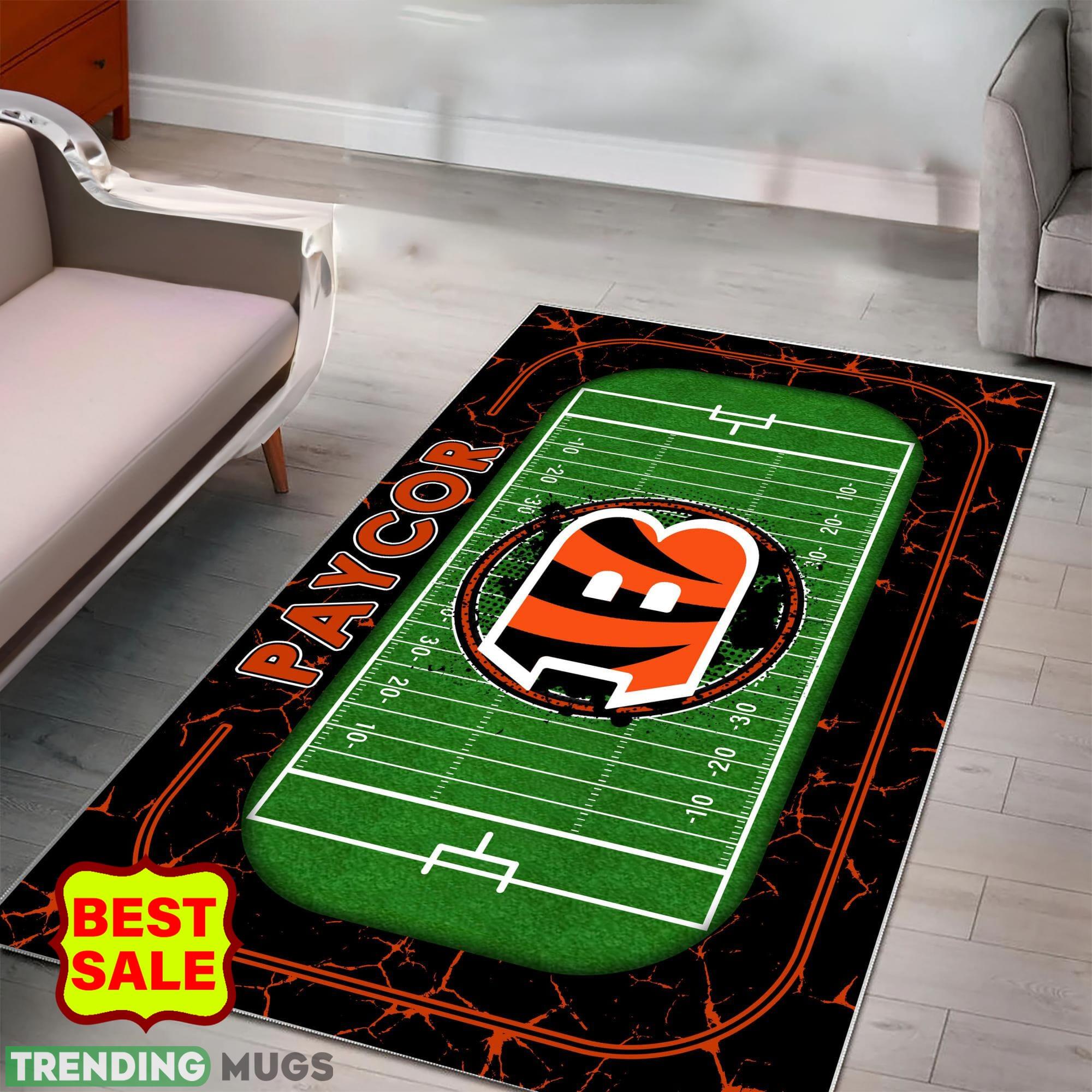 NFL Cincinnati Bengals Logo For Fans Area Rugs Living Room Indoor And Outdoor Rugs NFL Cincinnati Bengals Logo For Fans Area Rugs Living Room Indoor And Outdoor Rugs