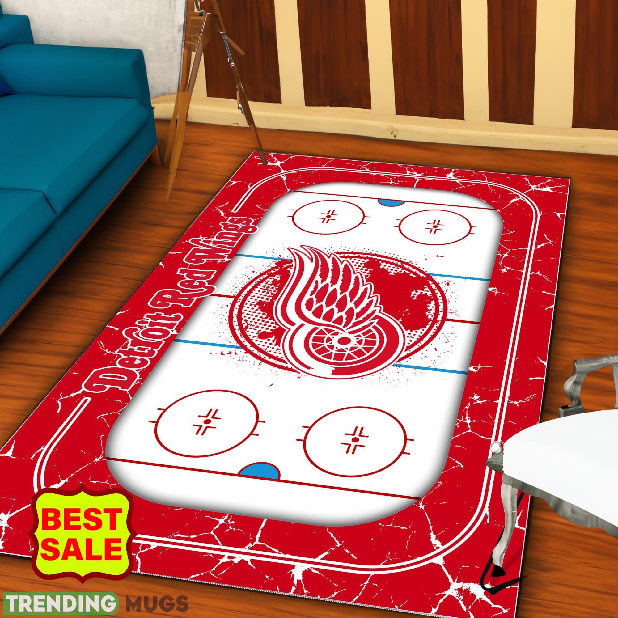 NHL Detroit Red Wings Logo Area Rugs, Velvet Rug And Flannel Rug Living Room Indoor Rugs NHL Detroit Red Wings Logo Area Rugs, Velvet Rug And Flannel Rug Living Room Indoor Rugs