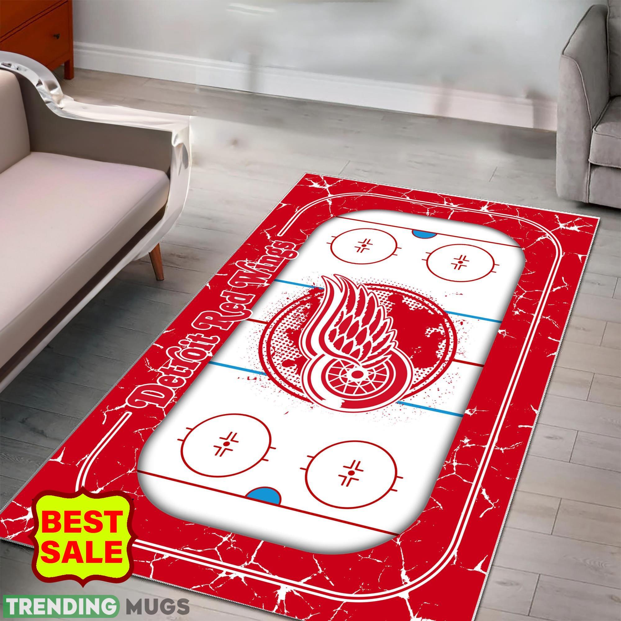 NHL Detroit Red Wings Logo Area Rugs, Velvet Rug And Flannel Rug Living Room Indoor Rugs NHL Detroit Red Wings Logo Area Rugs, Velvet Rug And Flannel Rug Living Room Indoor Rugs