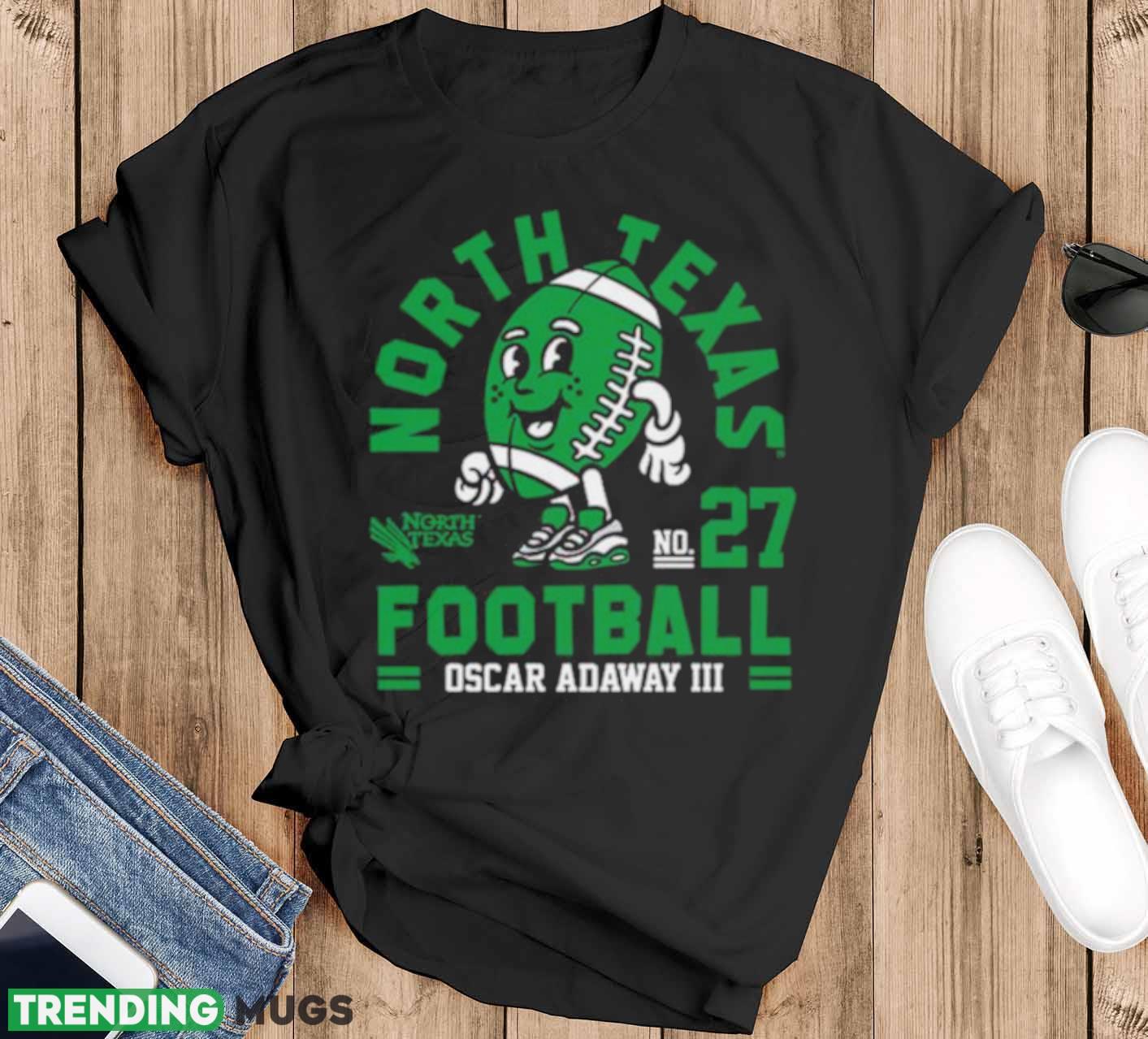 North Texas Mean Oscar Adaway III 2023 NCAA Football shirt - Black T-Shirt