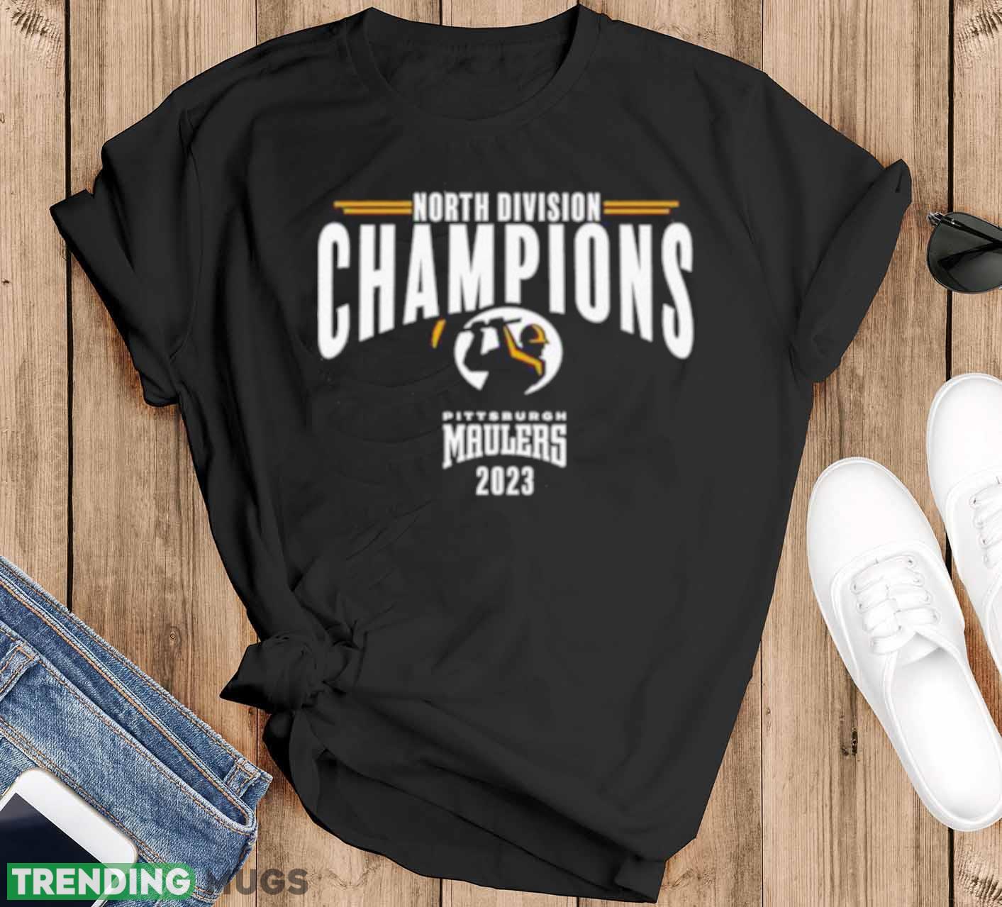 pittsburgh Maulers USFL North Division Champions T Shirt - Black T-Shirt pittsburgh Maulers USFL North Division Champions T Shirt - Black T-Shirt
