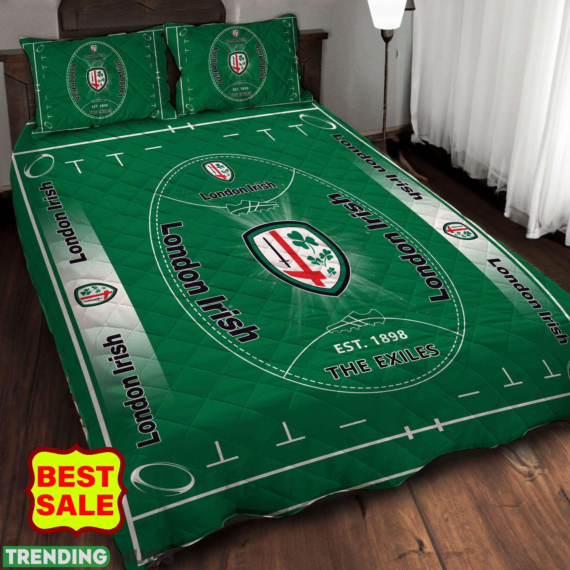 Premiership Rugby London Irish Fans Comfort Green Quilt Sets Full Size King Queen Quilt Set Premiership Rugby London Irish Fans Comfort Green Quilt Sets Full Size King Queen Quilt Set
