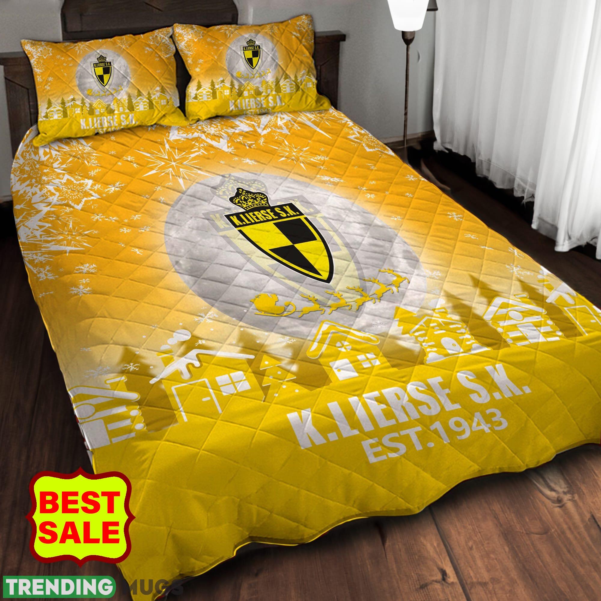 Pro League Lierse Kempenzonen Fans Comfort Quilt Sets Yellow Full Size King Queen Quilt Set Pro League Lierse Kempenzonen Fans Comfort Quilt Sets Yellow Full Size King Queen Quilt Set