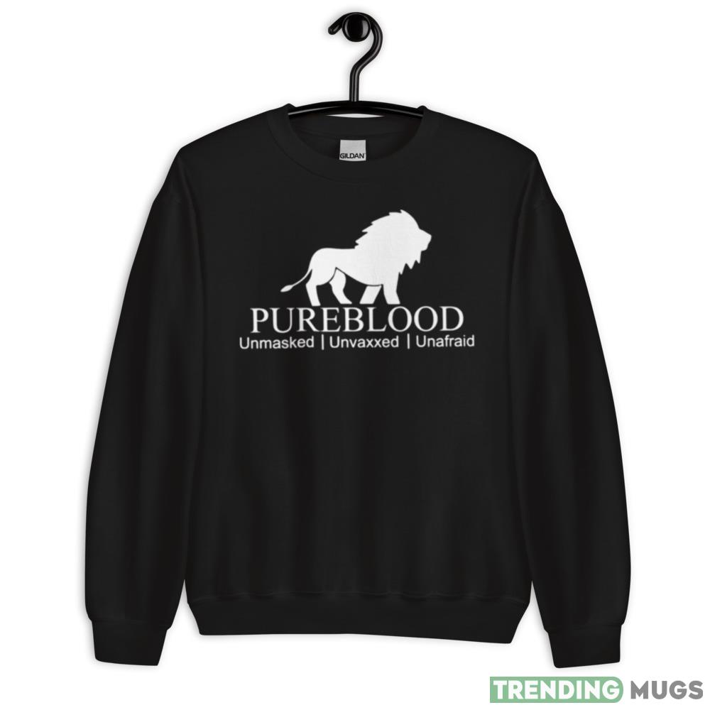 Pureblood Unmasked Unvaxxed Unafraid T shirt - 18000 Unisex Heavy Blend Crewneck Sweatshirt Pureblood Unmasked Unvaxxed Unafraid T shirt - 18000 Unisex Heavy Blend Crewneck Sweatshirt