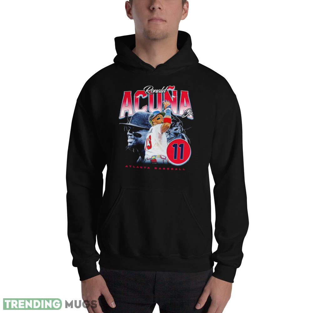 ronald Acuña Jr. Atlanta baseball lightning shirt Dark Shirt ronald Acuña Jr. Atlanta baseball lightning shirt Dark Shirt
