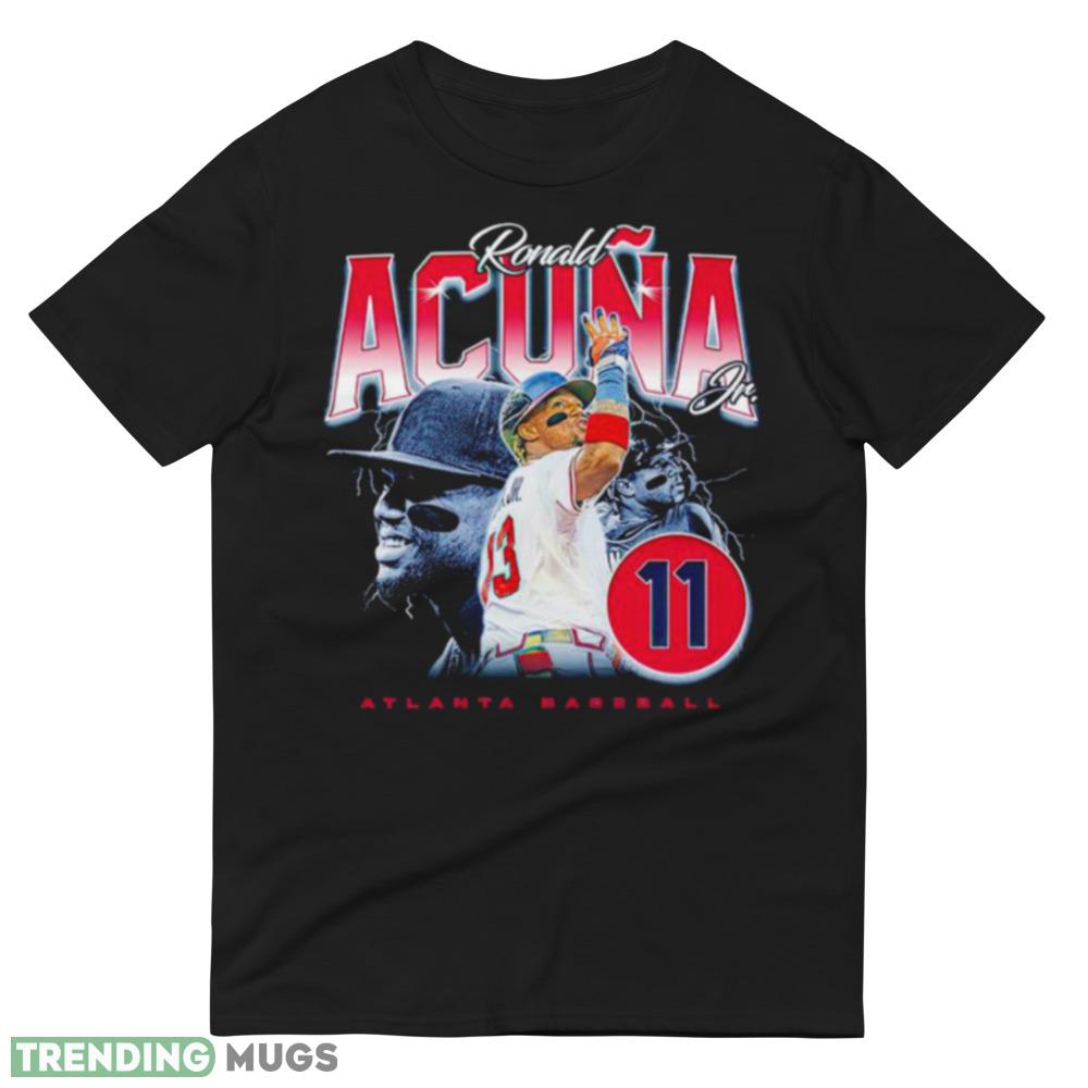 ronald Acuña Jr. Atlanta baseball lightning shirt Dark Shirt ronald Acuña Jr. Atlanta baseball lightning shirt Dark Shirt