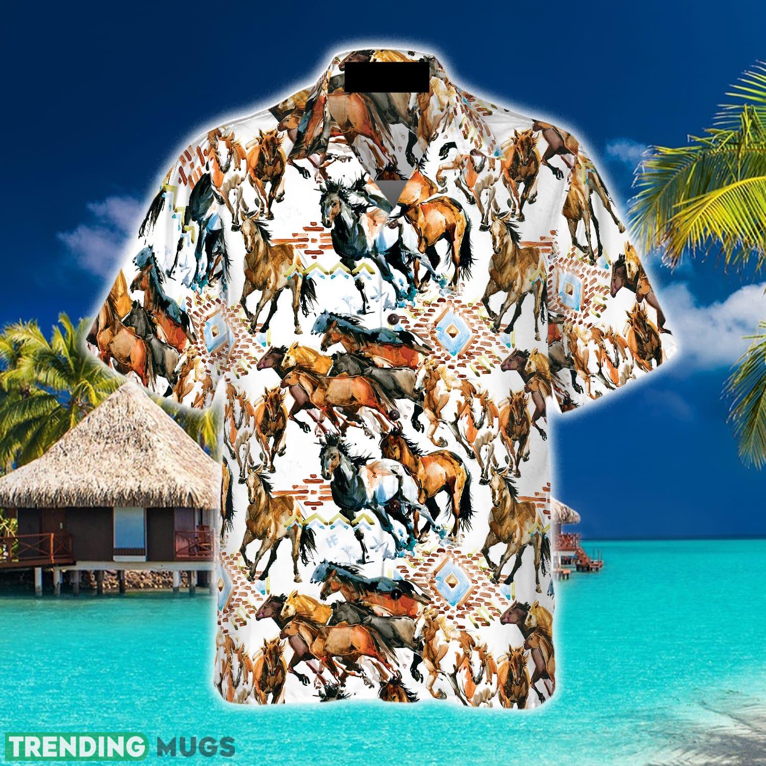 Running Wild Horse With Tribal Texture Hawaiian Shirt Idea Summer Gift For Men And Women Hawaiian Shirt Running Wild Horse With Tribal Texture Hawaiian Shirt Idea Summer Gift For Men And Women Hawaiian Shirt