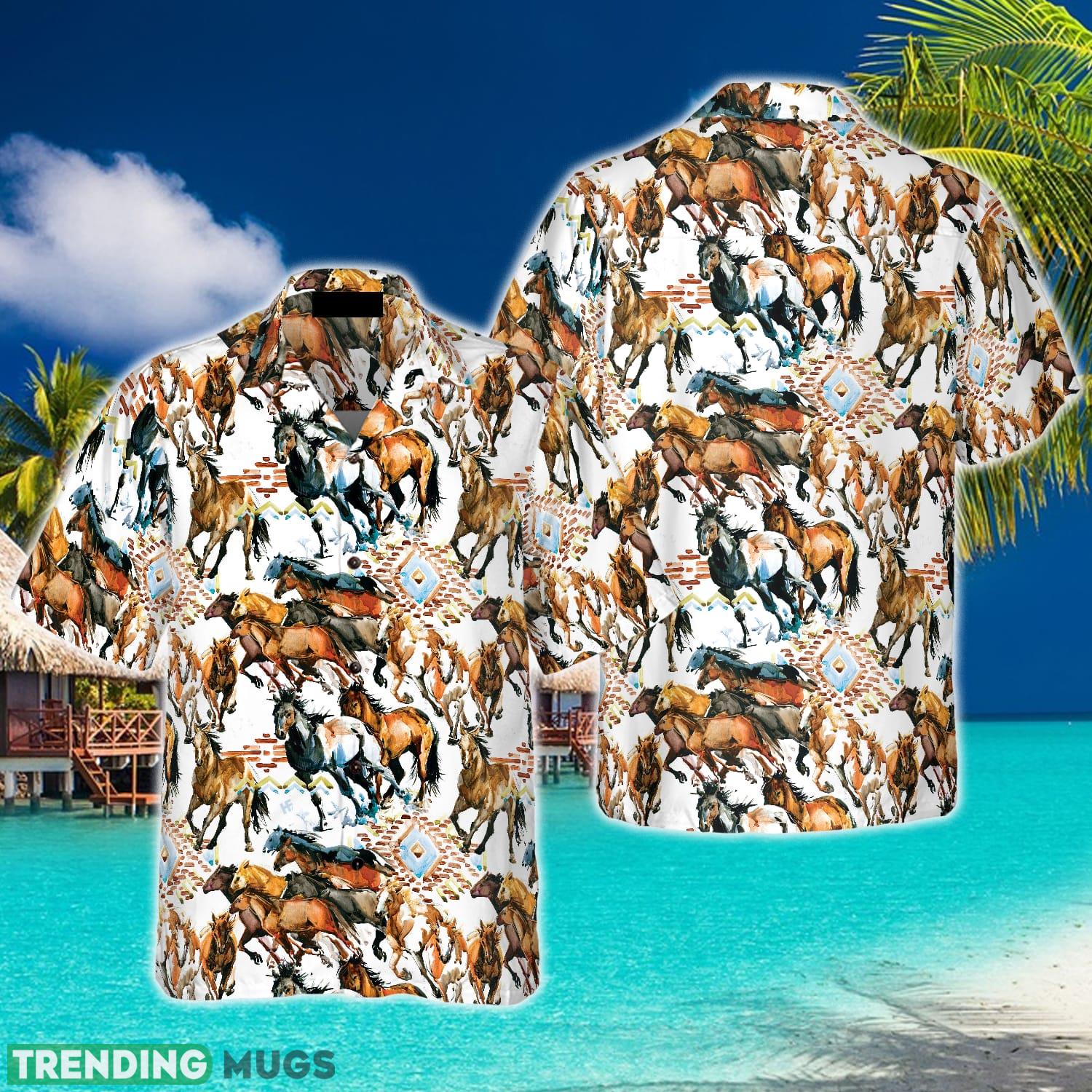 Running Wild Horse With Tribal Texture Hawaiian Shirt Idea Summer Gift For Men And Women - Running Wild Horse With Tribal Texture Hawaiian Shirt_1 Running Wild Horse With Tribal Texture Hawaiian Shirt Idea Summer Gift For Men And Women - Running Wild Horse With Tribal Texture Hawaiian Shirt_1