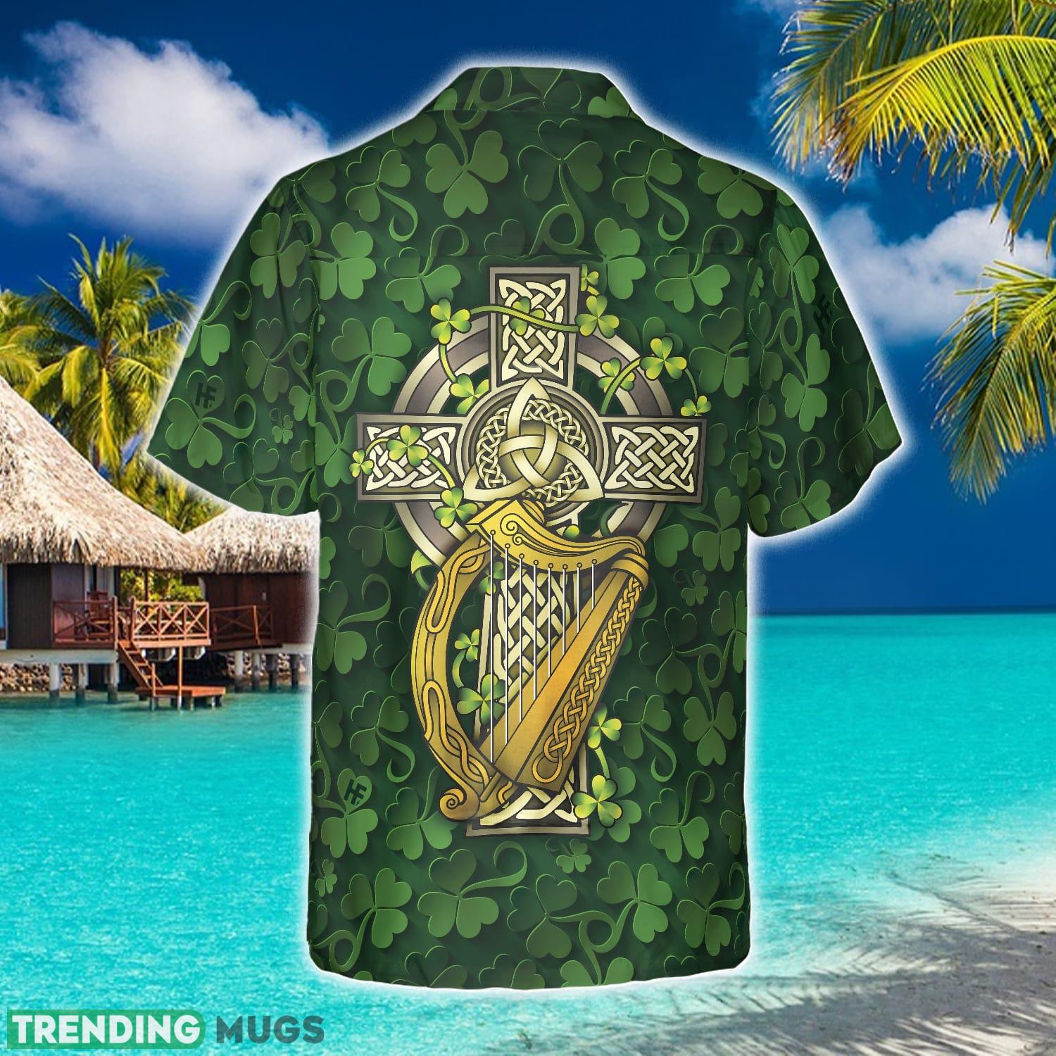 Saint Patrick's Day Shamrock Celtic Cross Harp Irish Hawaiian Shirt Idea Summer Gift For Men And Women Hawaiian Shirt Saint Patrick's Day Shamrock Celtic Cross Harp Irish Hawaiian Shirt Idea Summer Gift For Men And Women Hawaiian Shirt