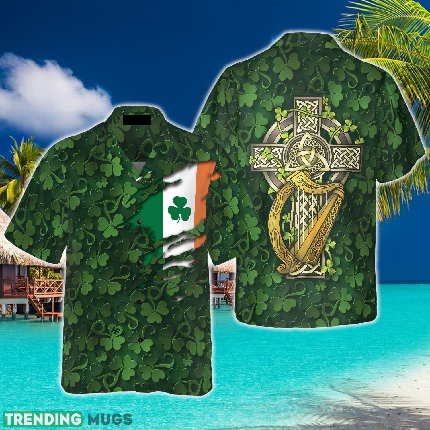 Saint Patrick's Day Shamrock Celtic Cross Harp Irish Hawaiian Shirt Idea Summer Gift For Men And Women Hawaiian Shirt Saint Patrick's Day Shamrock Celtic Cross Harp Irish Hawaiian Shirt Idea Summer Gift For Men And Women - Saint Patrick's Day Shamrock Celtic Cross Harp Irish Hawaiian Shirt_1