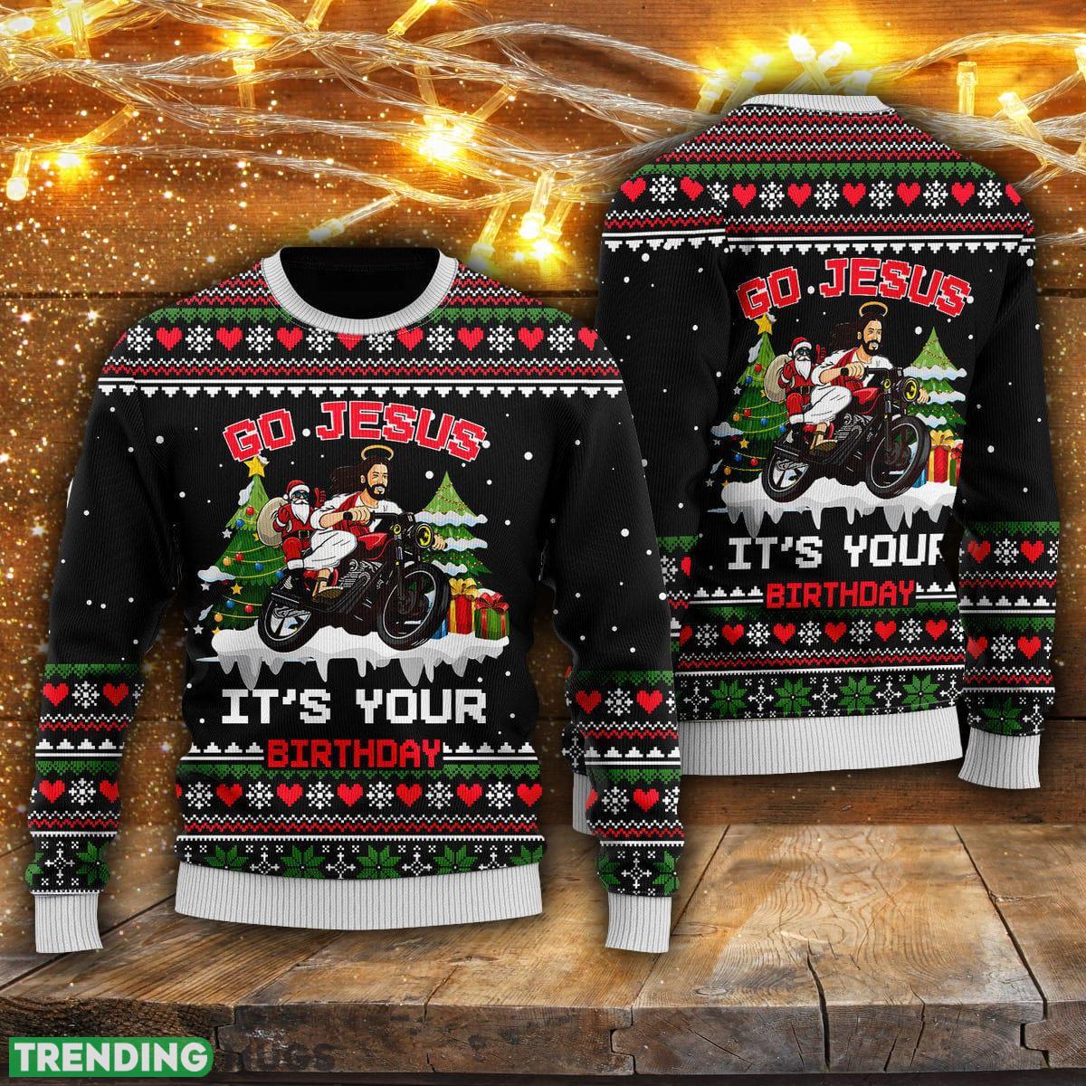 Santa Jesus Ride Motobike Ugly Christmas Sweater Men And Women Gift For Christmas - Santa Jesus Ride Motobike Ugly Christmas Sweater For Men & Women UH1235_1 Santa Jesus Ride Motobike Ugly Christmas Sweater Men And Women Gift For Christmas - Santa Jesus Ride Motobike Ugly Christmas Sweater For Men & Women UH1235_1