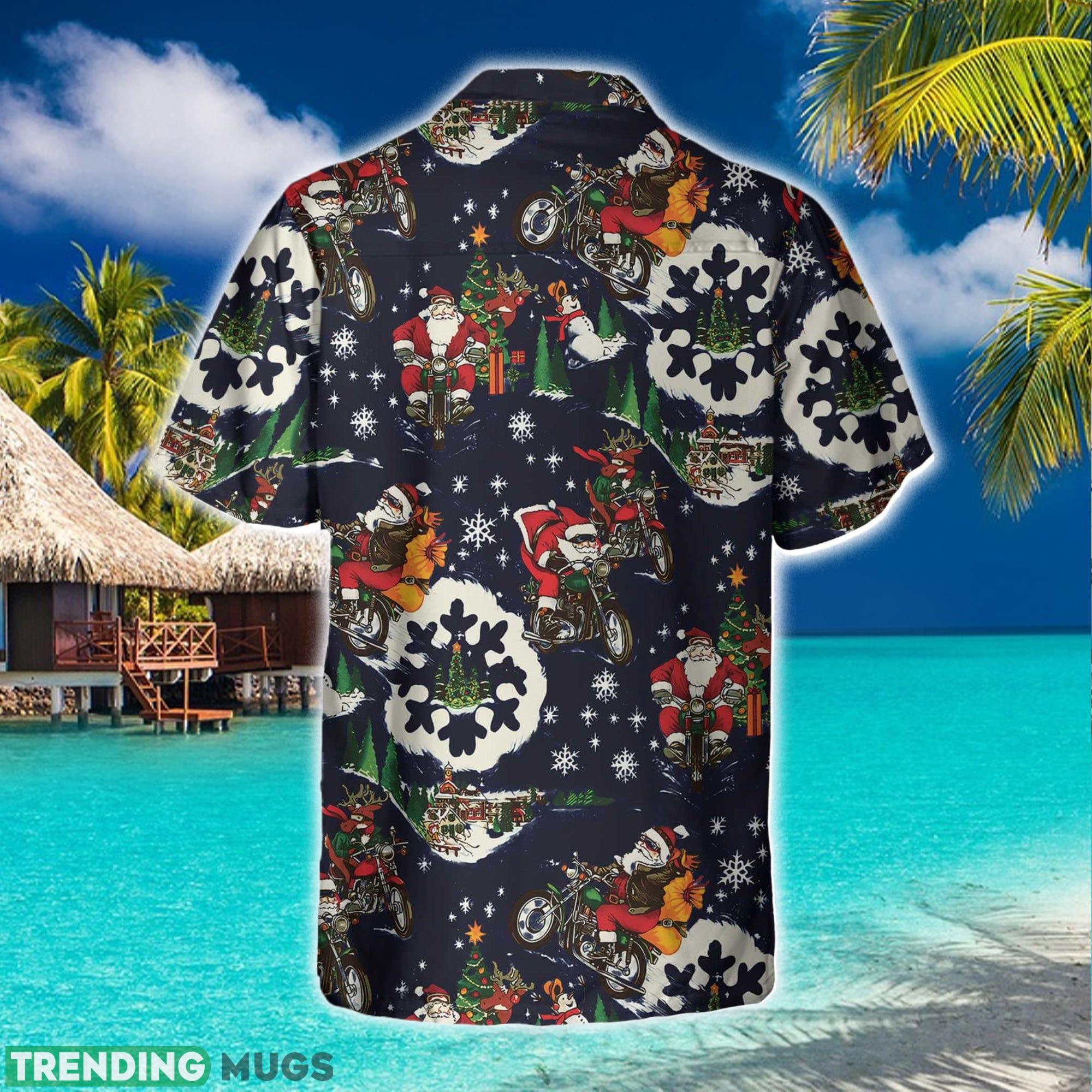 Santa On Motorcycle Blue Christmas Hawaiian Shirt Idea Summer Gift For Men And Women Hawaiian Shirt Santa On Motorcycle Blue Christmas Hawaiian Shirt Idea Summer Gift For Men And Women Hawaiian Shirt