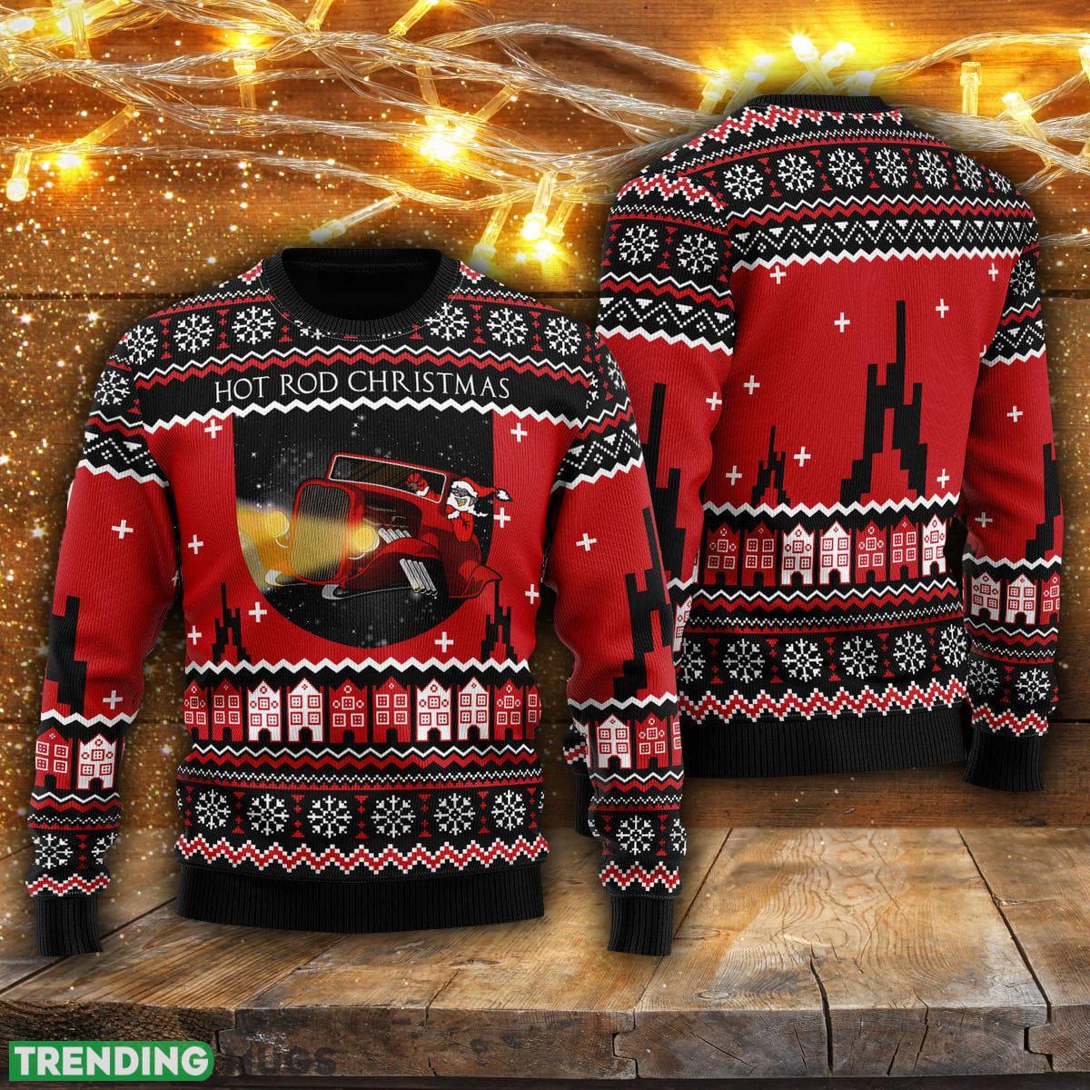 Santa Riding Hot Rod Ugly Christmas Sweater Men And Women Gift For Christmas - Santa Riding Hot Rod Ugly Christmas Sweater For Men & Women UH1516_1 Santa Riding Hot Rod Ugly Christmas Sweater Men And Women Gift For Christmas - Santa Riding Hot Rod Ugly Christmas Sweater For Men & Women UH1516_1