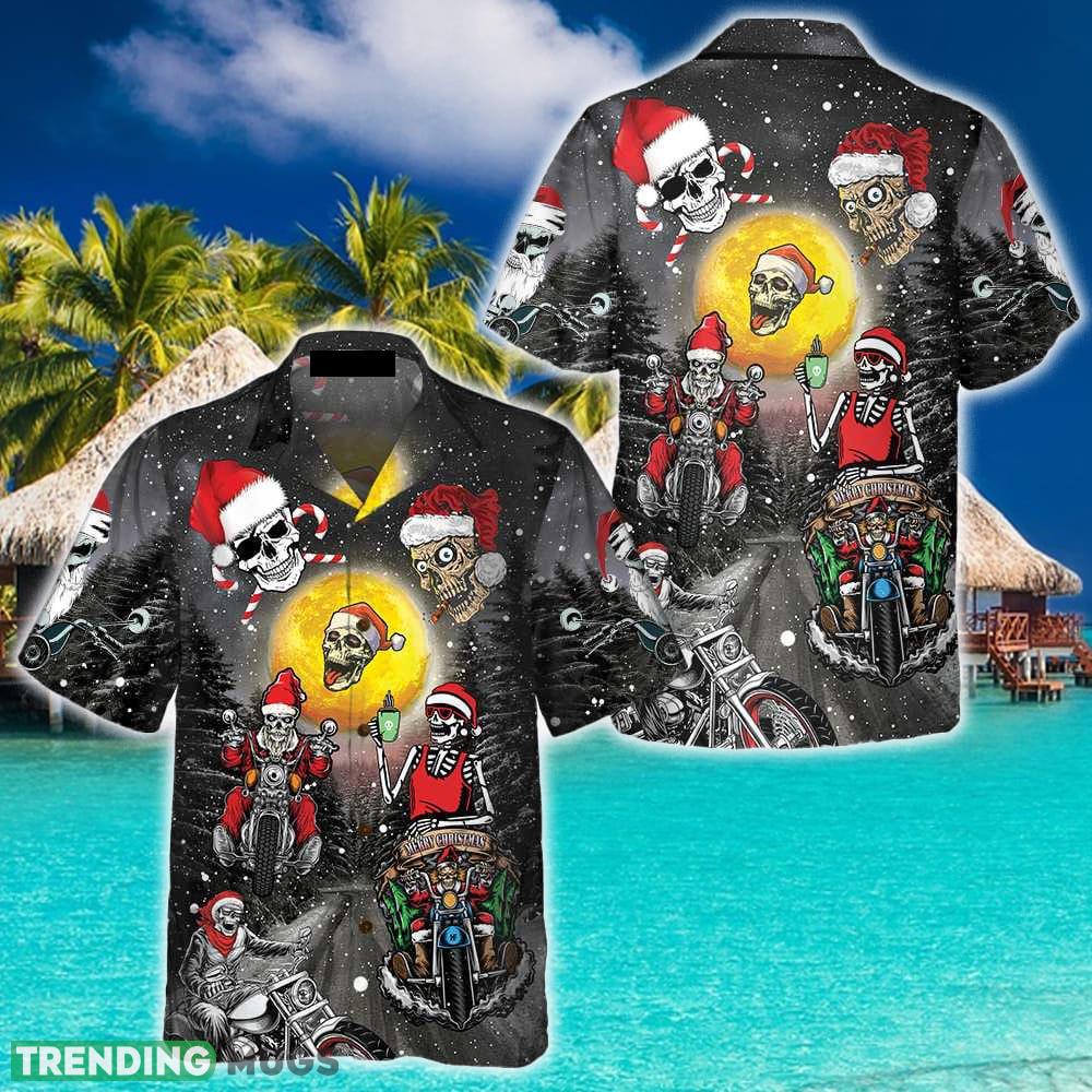 Santa Skeleton Merry Christmas Hawaiian Shirt Idea Summer Gift For Men And Women - Santa Skeleton Merry Christmas Hawaiian Shirt, Funny Motorcycle Skull Biker Christmas Shirt, Gift For Christmas_1 Santa Skeleton Merry Christmas Hawaiian Shirt Idea Summer Gift For Men And Women - Santa Skeleton Merry Christmas Hawaiian Shirt, Funny Motorcycle Skull Biker Christmas Shirt, Gift For Christmas_1