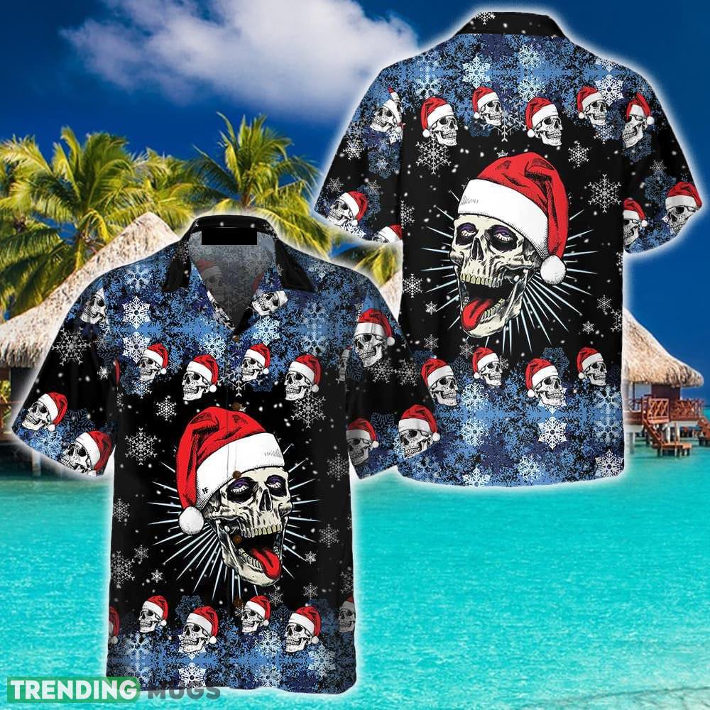 Santa Skull & Snowflake Hawaiian Shirt Idea Summer Gift For Men And Women - Santa Skull & Snowflake Hawaiian Shirt, Funny Christmas Skull Shirt, Best Christmas Gift Idea_1 Santa Skull & Snowflake Hawaiian Shirt Idea Summer Gift For Men And Women - Santa Skull & Snowflake Hawaiian Shirt, Funny Christmas Skull Shirt, Best Christmas Gift Idea_1