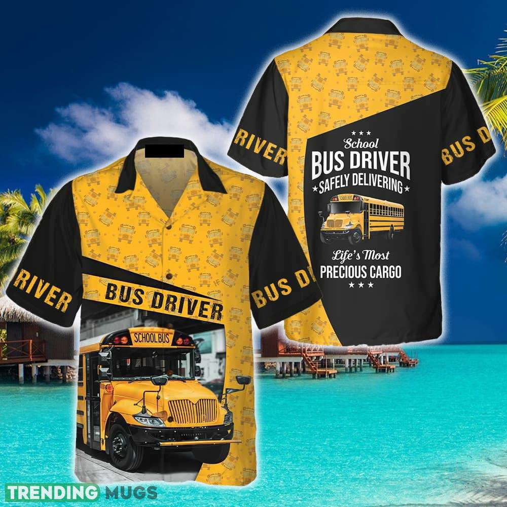 School Bus Driver Safely Delivering Hawaiian Shirt Idea Summer Gift For Men And Women - School Bus Driver Safely Delivering Hawaiian Shirt, Black And Yellow Bus Driver Shirt For Adults_1 School Bus Driver Safely Delivering Hawaiian Shirt Idea Summer Gift For Men And Women - School Bus Driver Safely Delivering Hawaiian Shirt, Black And Yellow Bus Driver Shirt For Adults_1