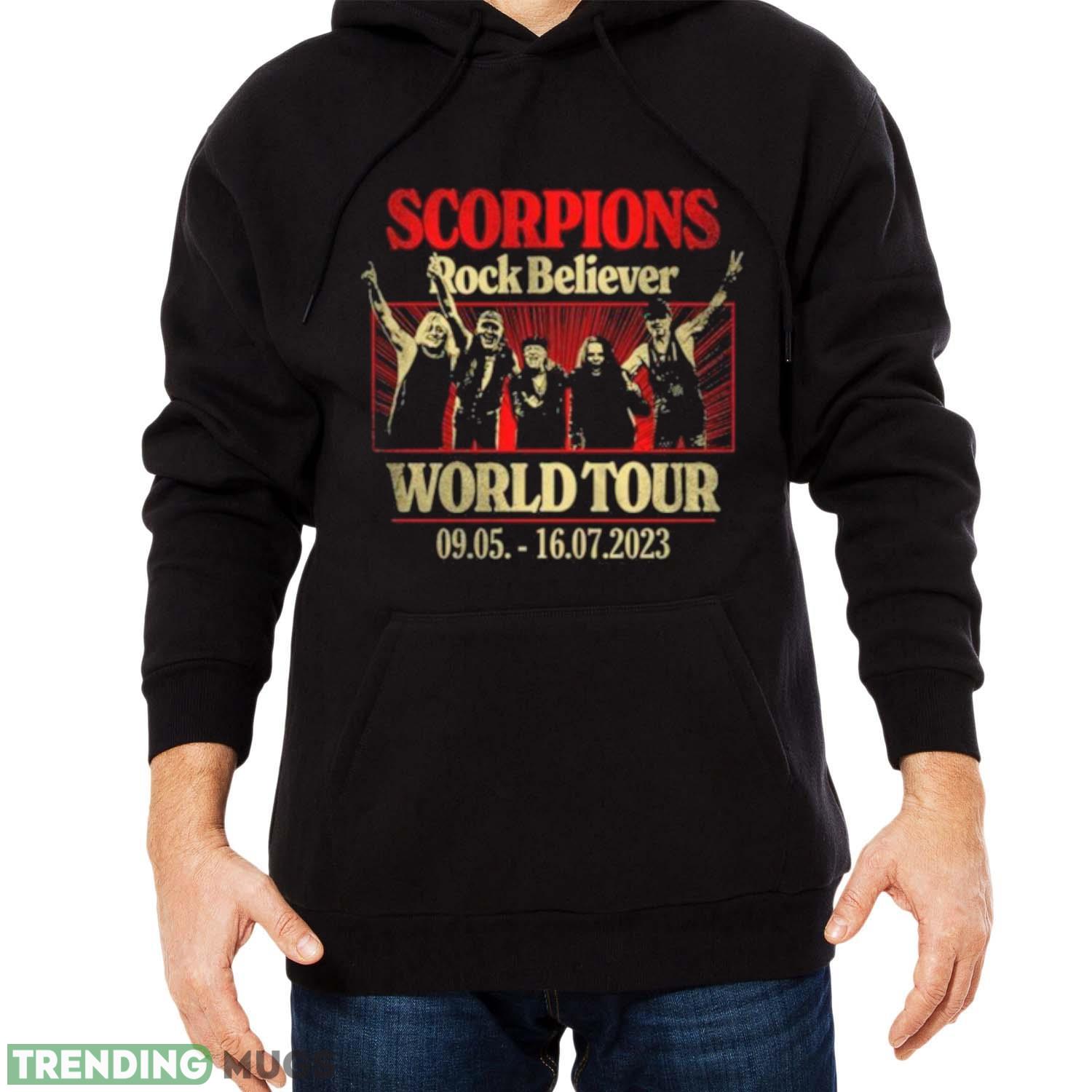 Scorpions Rock Believer World Tour 2023 Photo Shirt Dark Shirt Scorpions Rock Believer World Tour 2023 Photo Shirt Dark Shirt