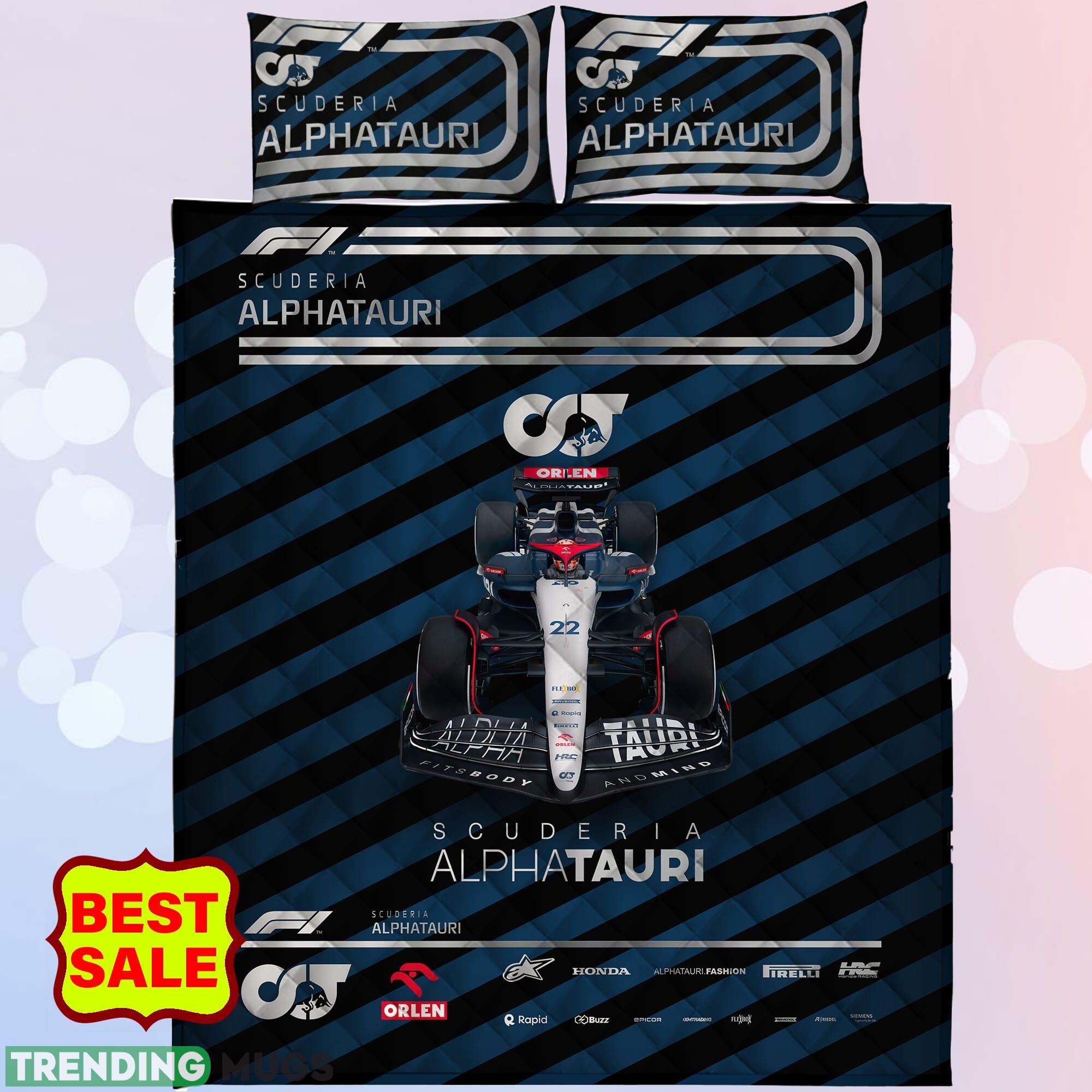 Scuderia AlphaTauri Big Logo Christmas Quilt Sets Comfort Full Size King Queen Twin Quilt Set Scuderia AlphaTauri Big Logo Christmas Quilt Sets Comfort Full Size King Queen Twin Quilt Set