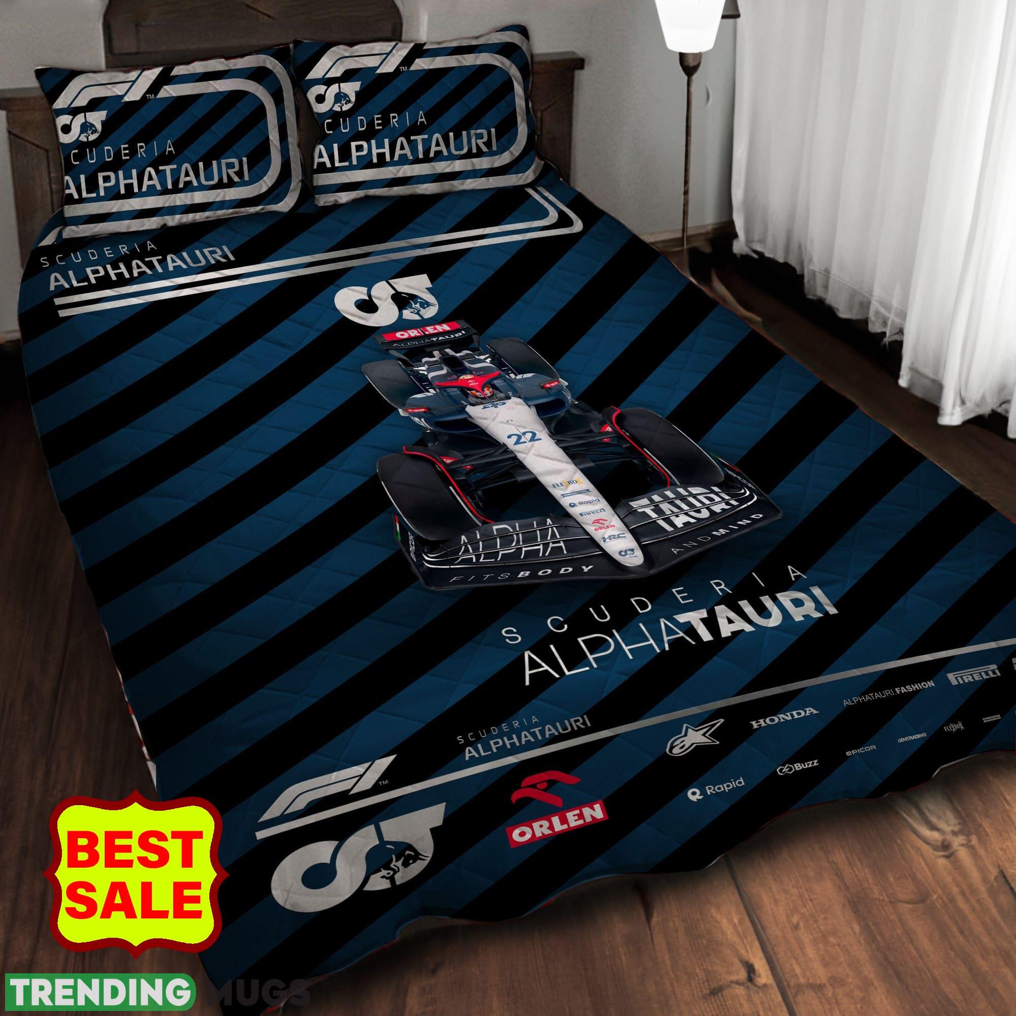 Scuderia AlphaTauri Big Logo Christmas Quilt Sets Comfort Full Size King Queen Twin Quilt Set Scuderia AlphaTauri Big Logo Christmas Quilt Sets Comfort Full Size King Queen Twin Quilt Set
