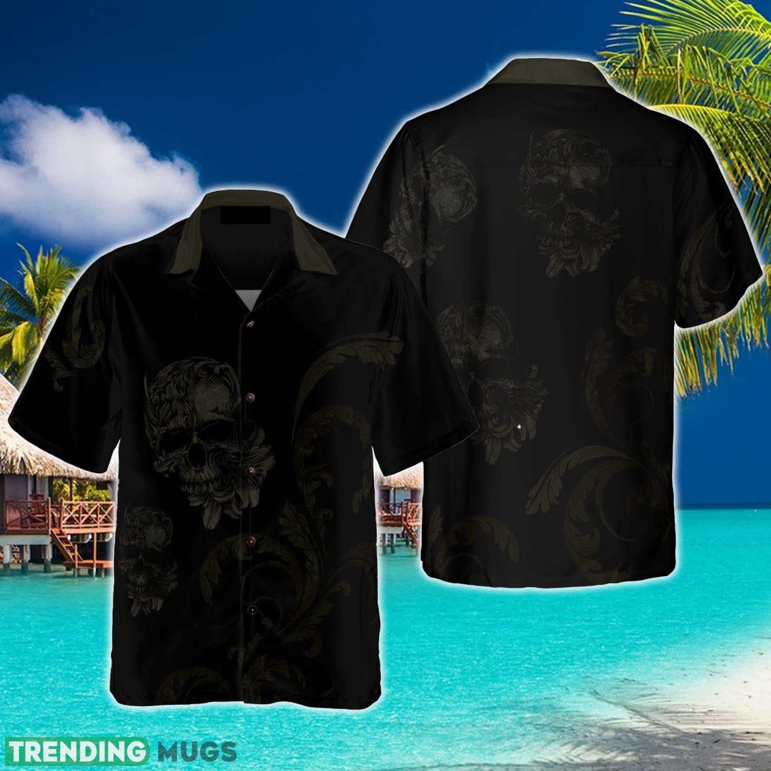 Seamless Gothic Skull Goth Hawaiian Shirt Idea Summer Gift For Men And Women - Seamless Gothic Skull Goth Hawaiian Shirt, Black Hawaiian Shirt For Men_1 Seamless Gothic Skull Goth Hawaiian Shirt Idea Summer Gift For Men And Women - Seamless Gothic Skull Goth Hawaiian Shirt, Black Hawaiian Shirt For Men_1