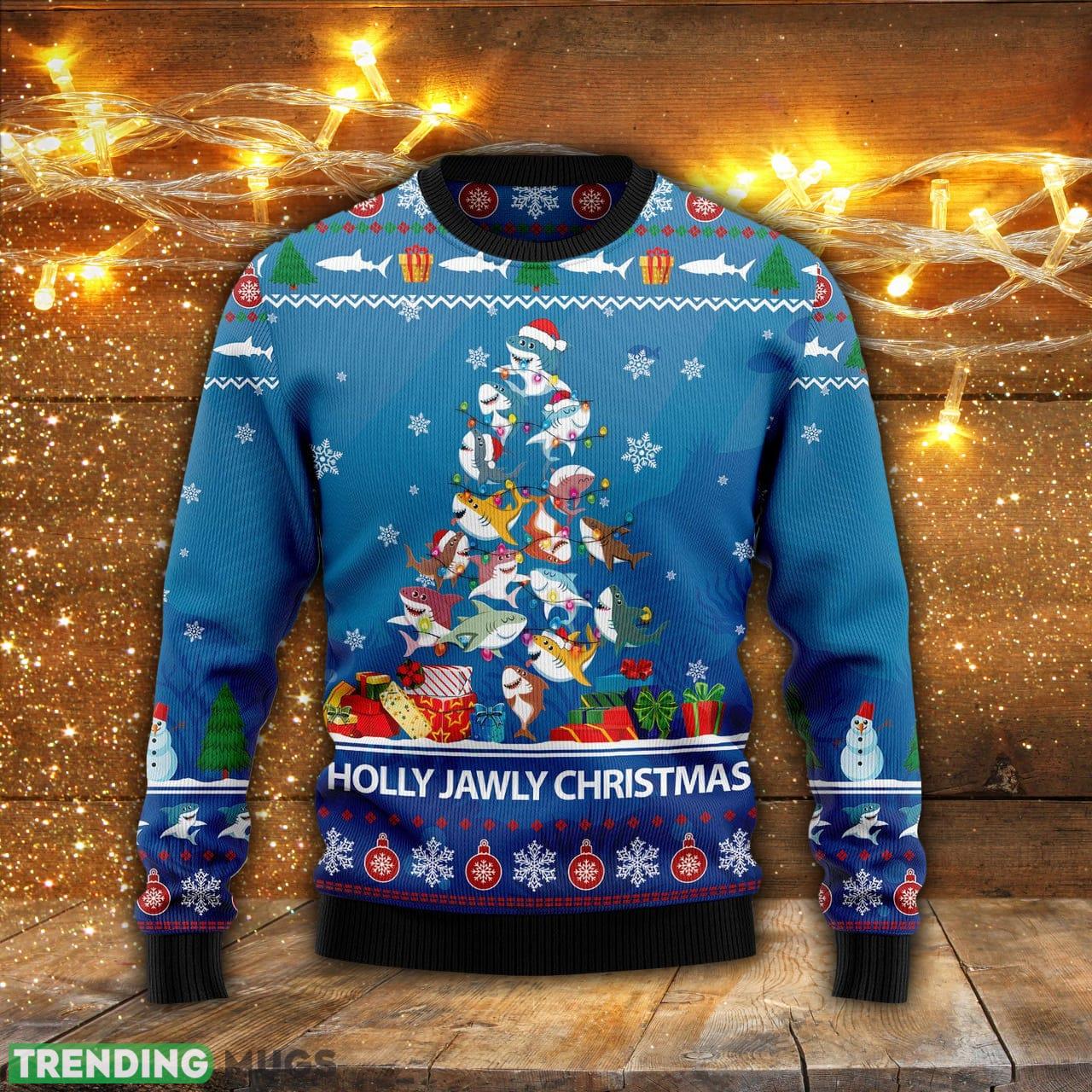 Shark Holly Jawly Ugly Christmas Sweater Men And Women Gift For Christmas - Shark Holly Jawly Ugly Christmas Sweater For Men & Women Adult US4365_1 Shark Holly Jawly Ugly Christmas Sweater Men And Women Gift For Christmas - Shark Holly Jawly Ugly Christmas Sweater For Men & Women Adult US4365_1