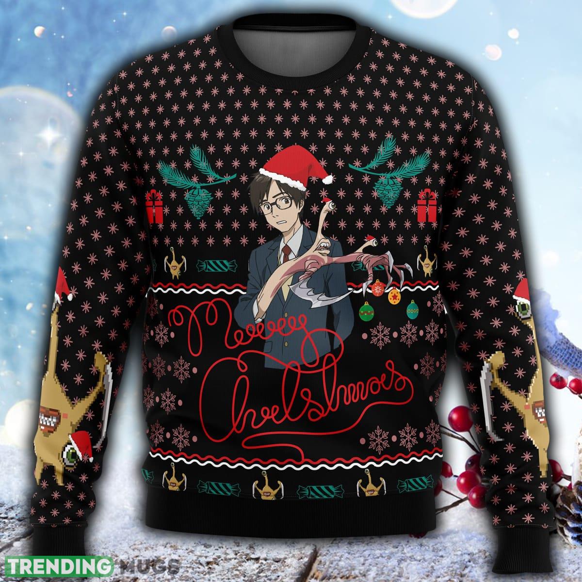 Shinichi Izumi Parasyte Ugly Christmas 3D Sweater For Men And Women Gift Christmas - Shinichi Izumi Parasyte Ugly Christmas Sweater_1 Shinichi Izumi Parasyte Ugly Christmas 3D Sweater For Men And Women Gift Christmas - Shinichi Izumi Parasyte Ugly Christmas Sweater_1
