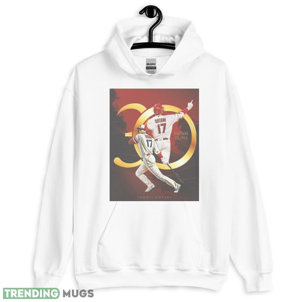 Shohei Ohtani Has 30 Home Runs MLB Los Angeles Angels Fan Gifts T Shirt - 18500 Unisex Heavy Blend Hooded Sweatshirt-1 Shohei Ohtani Has 30 Home Runs MLB Los Angeles Angels Fan Gifts T Shirt - 18500 Unisex Heavy Blend Hooded Sweatshirt-1