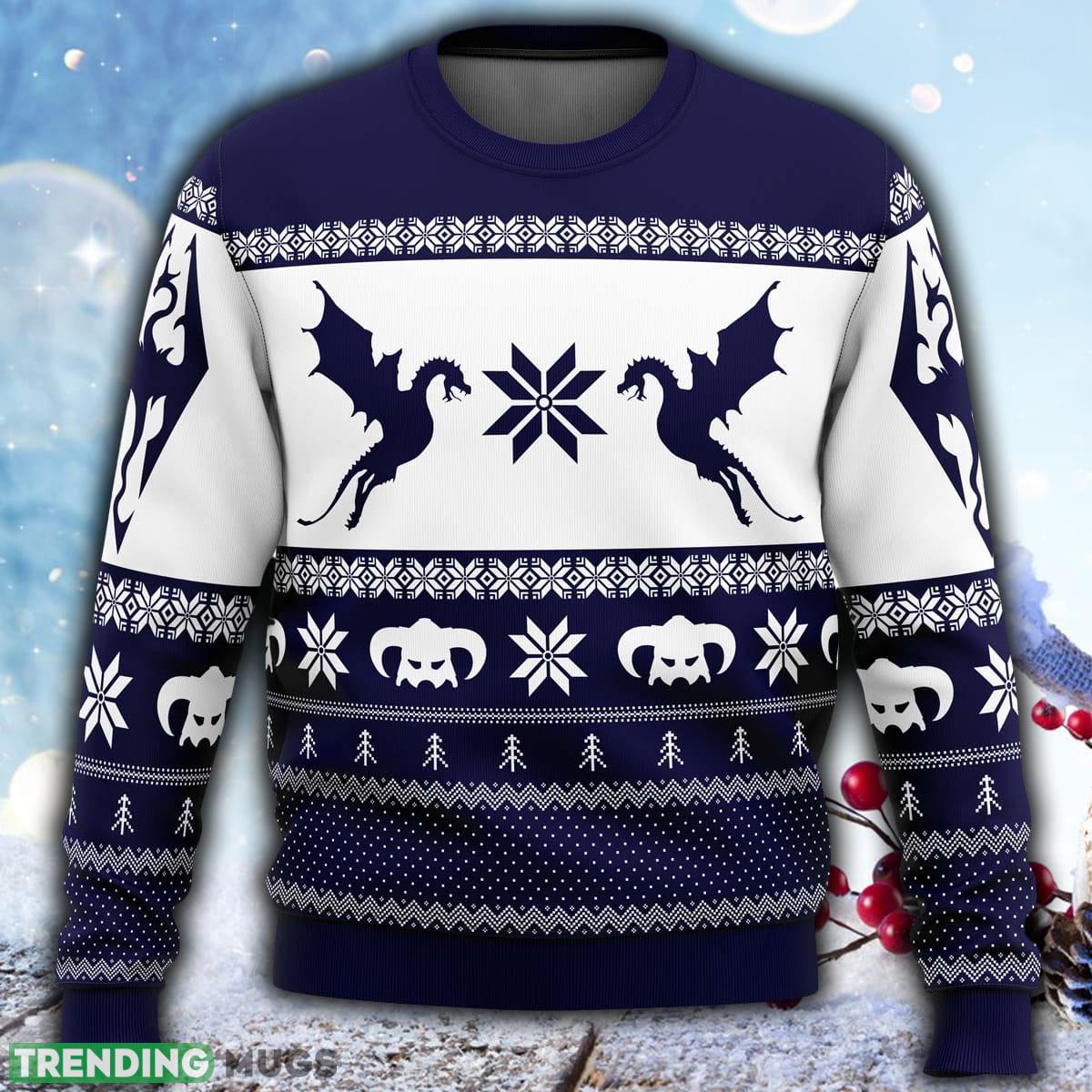 Skyrim Dragon Ugly Christmas 3D Sweater For Men And Women Gift Christmas - Skyrim Dragon Ugly Christmas Sweater Skyrim Dragon Ugly Christmas 3D Sweater For Men And Women Gift Christmas - Skyrim Dragon Ugly Christmas Sweater