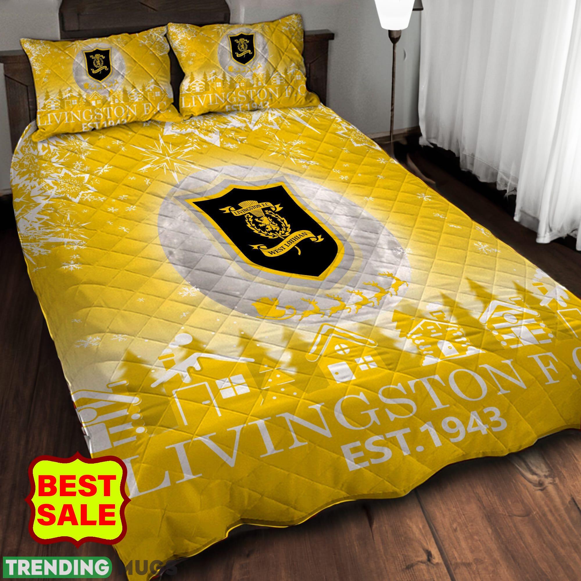 SPFL Livingston FC Big Logo Christmas Quilt Sets Yellow Full Size King Queen Twin Quilt Set SPFL Livingston FC Big Logo Christmas Quilt Sets Yellow Full Size King Queen Twin Quilt Set